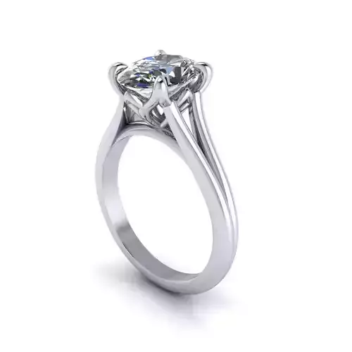 Solitaire Twist Prong Diamond Ring V1