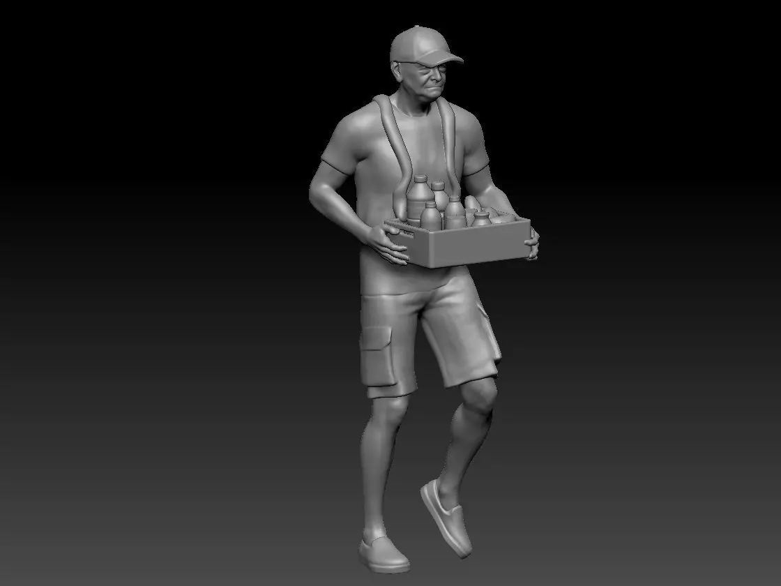 salesman drink  3D print model_0