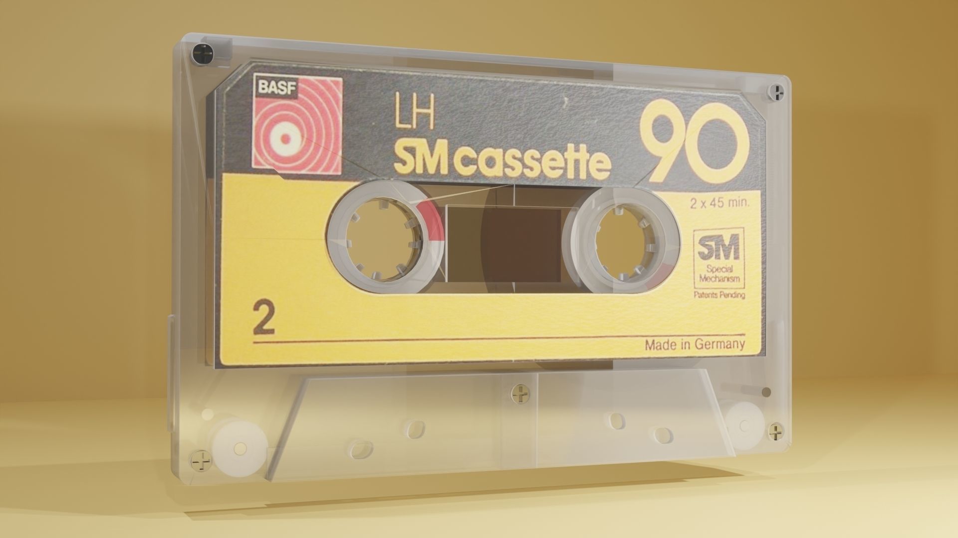 Audio Cassette 80-90s 3D model_3