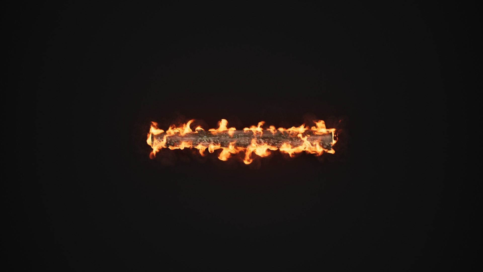High-Resolution Burning log - vdb animated 3D model_15