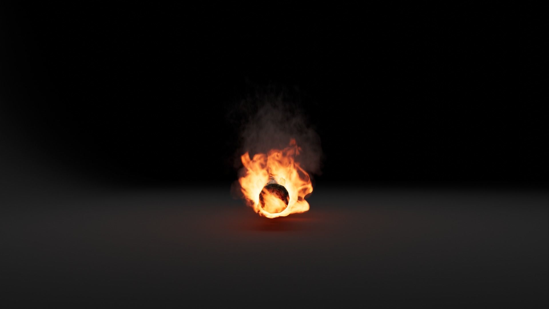 High-Resolution Burning log - vdb animated 3D model_14