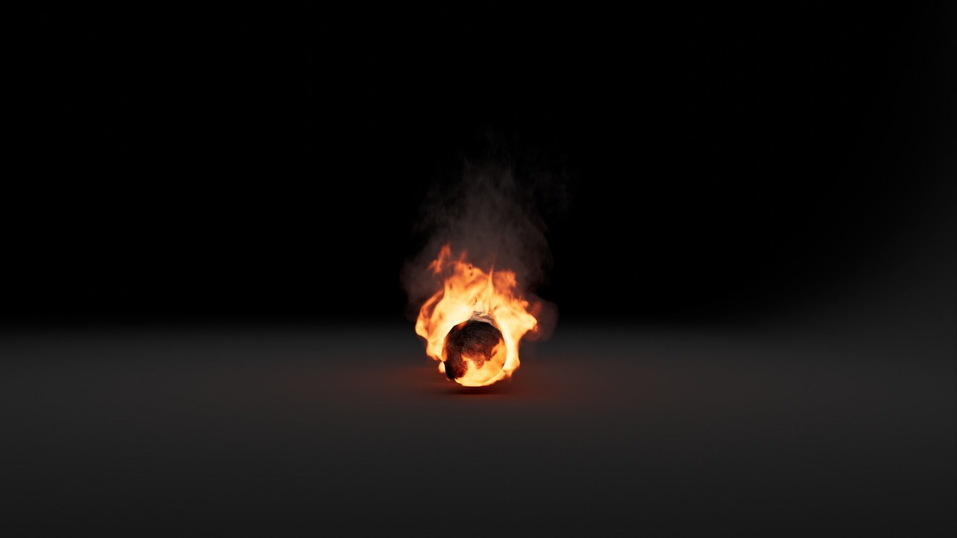 High-Resolution Burning log - vdb animated 3D model_13