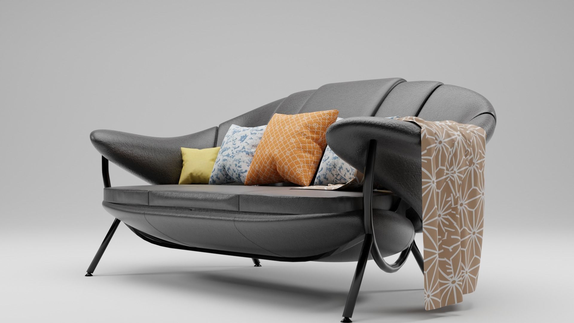 Tiny sofa creative 3D model_2