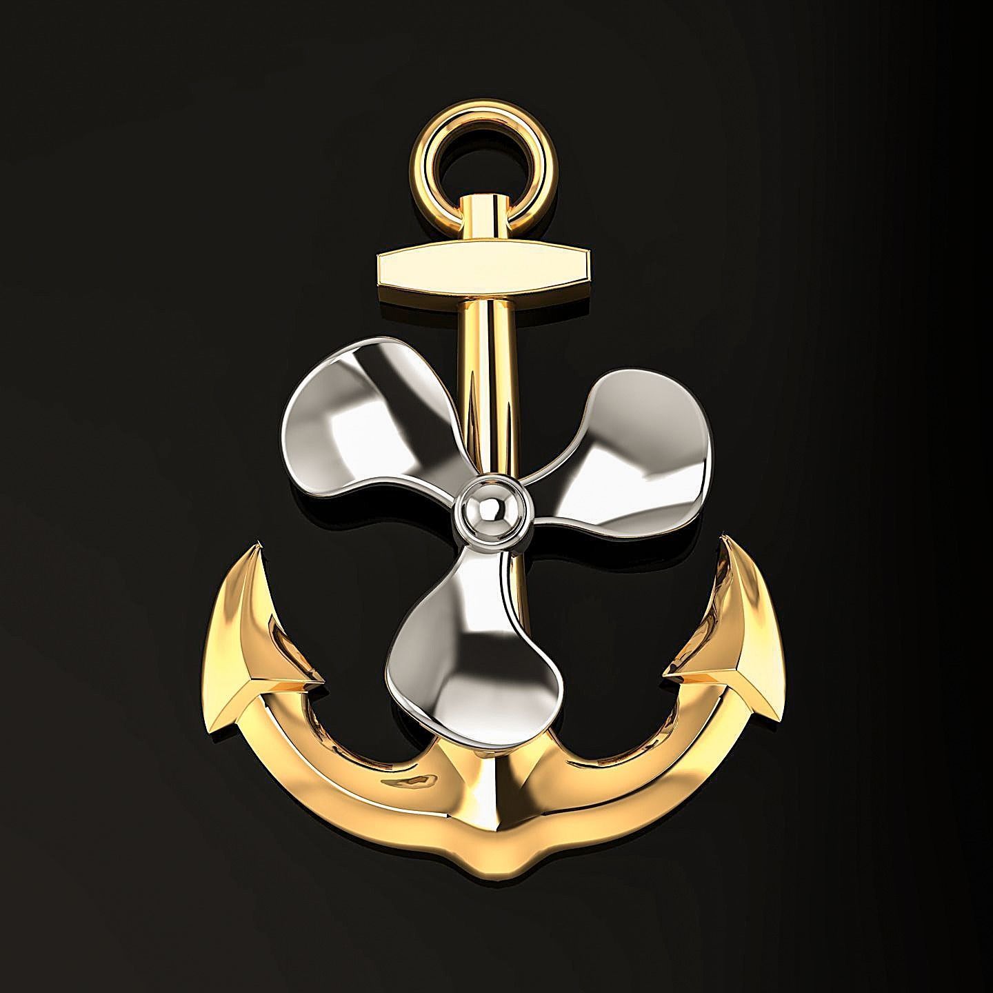 ANCHOR PENDANT - DIJE ANCLA 3D print model_1