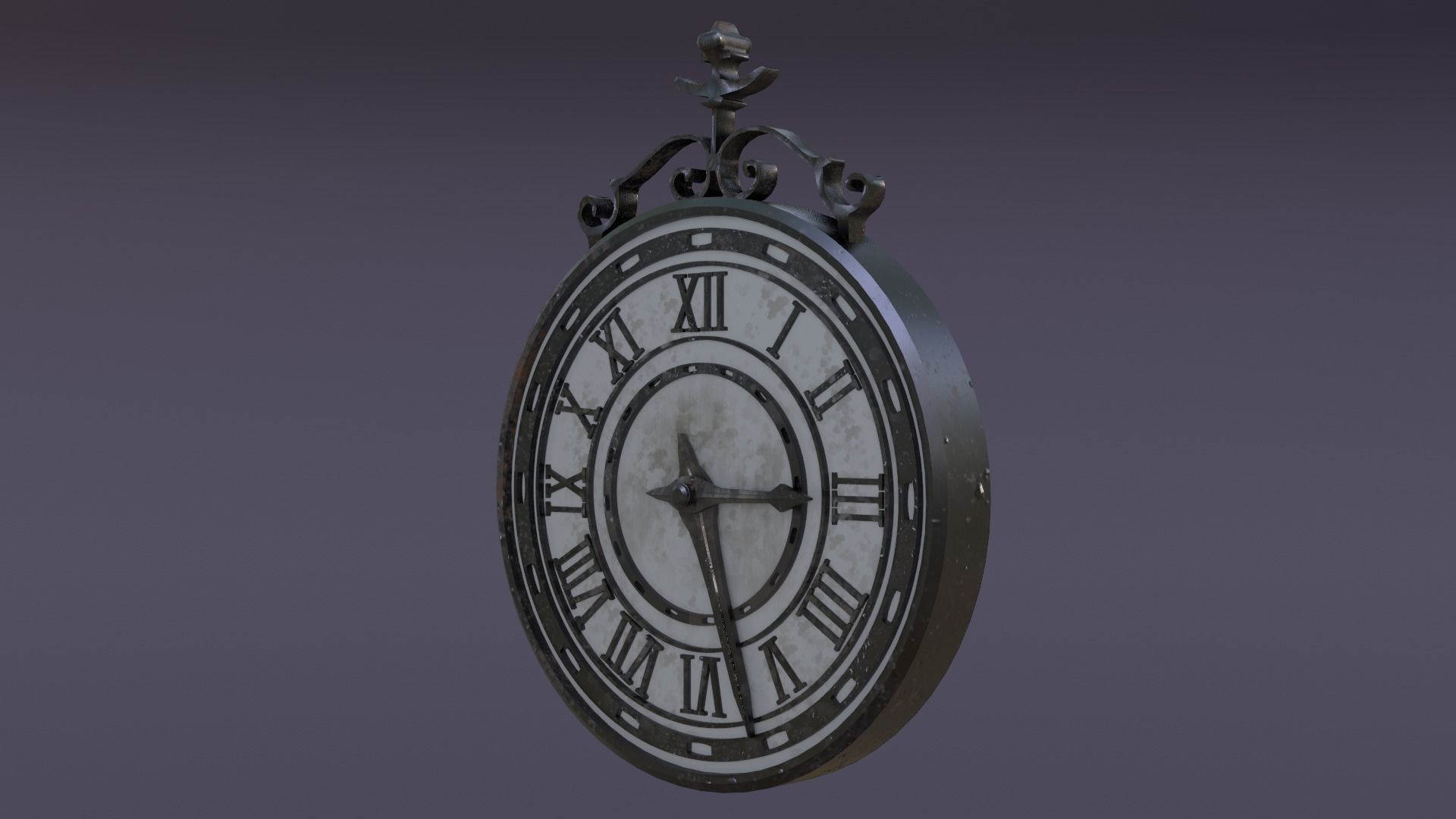 Public Street Clocks Low-poly 3D model_13