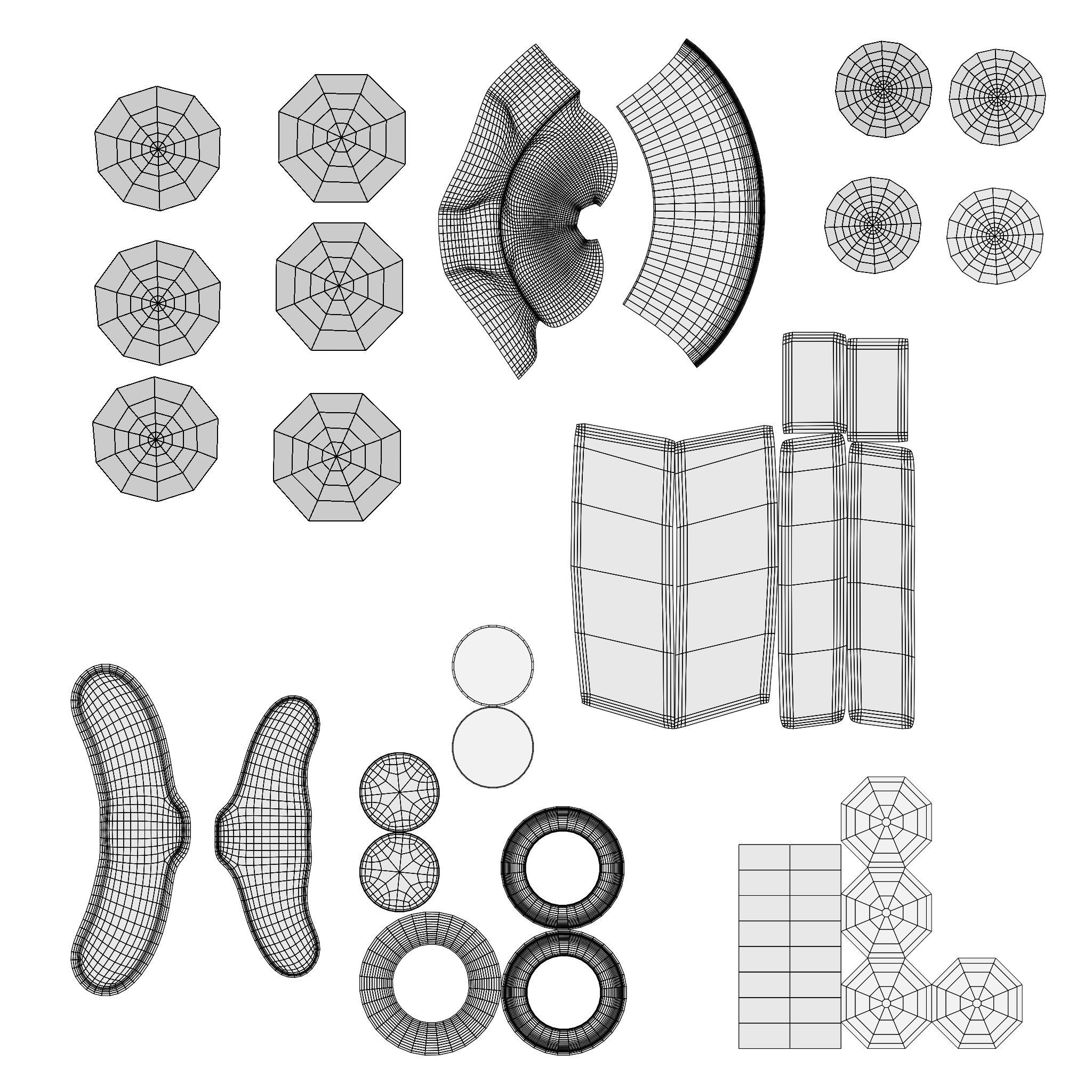 Leather sofa Low-poly 3D model_8