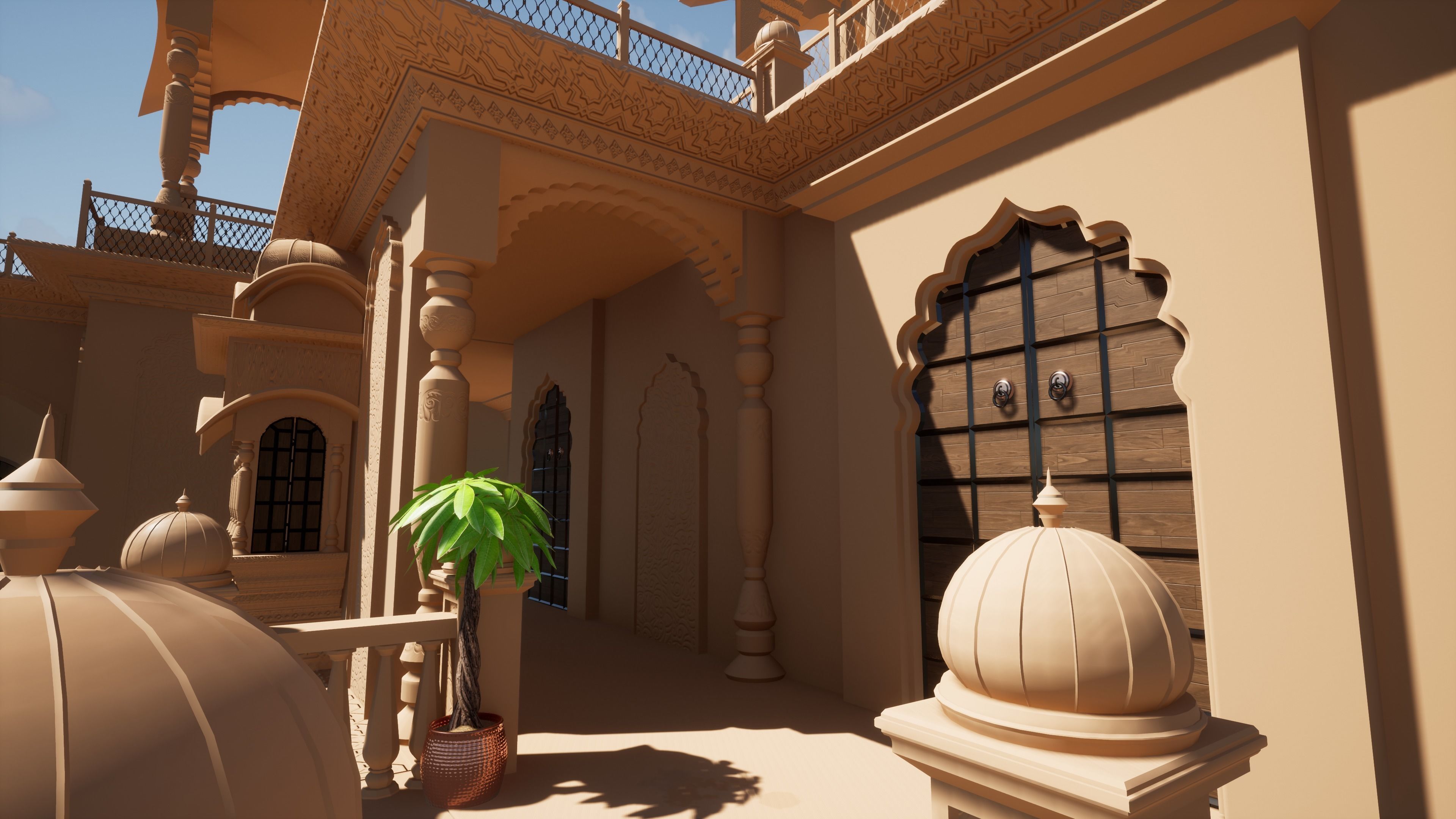 Indian rajasthani grand Palace  3D model_6