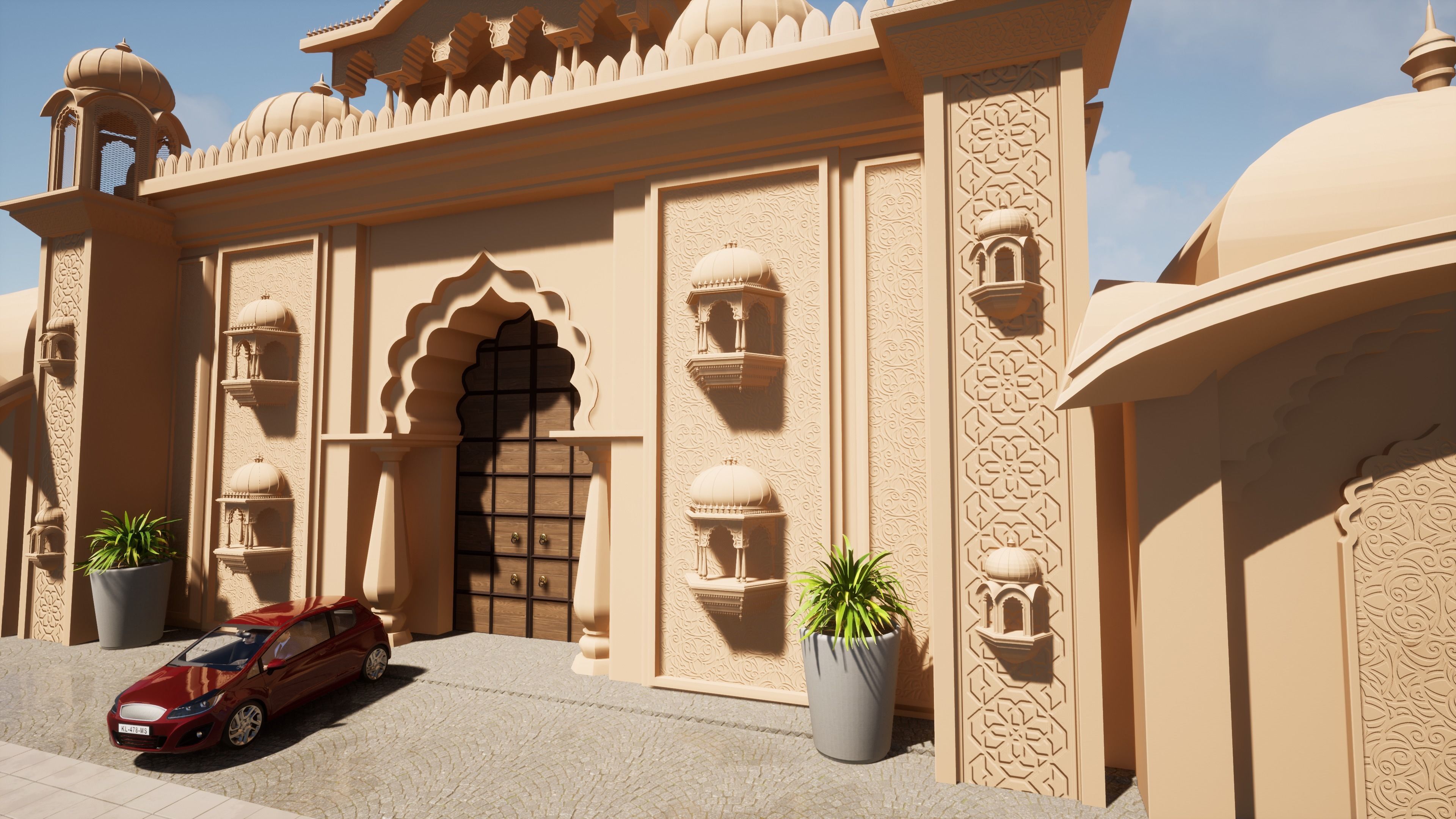 Indian rajasthani grand Palace  3D model_3