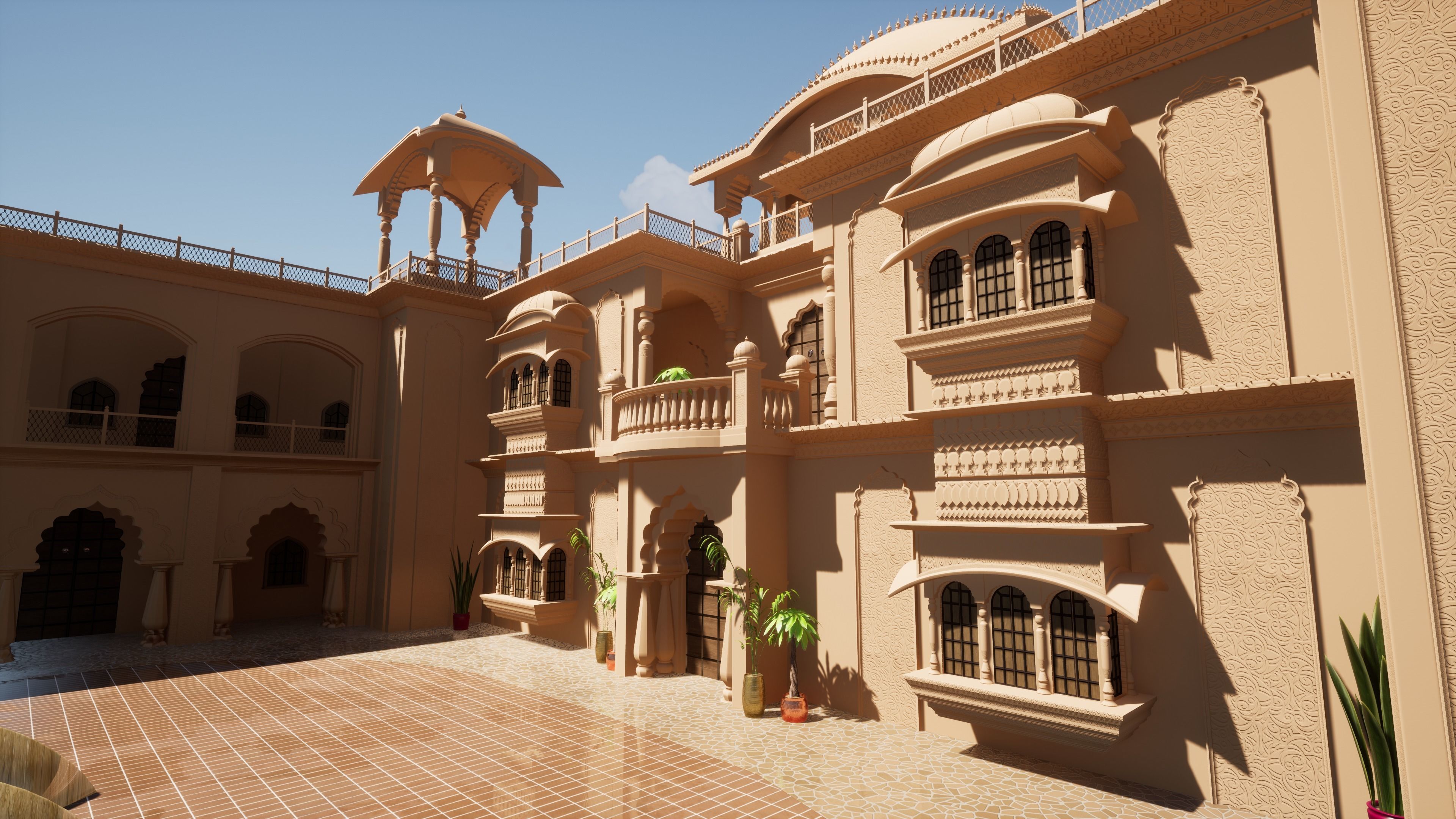 Indian rajasthani grand Palace  3D model_14