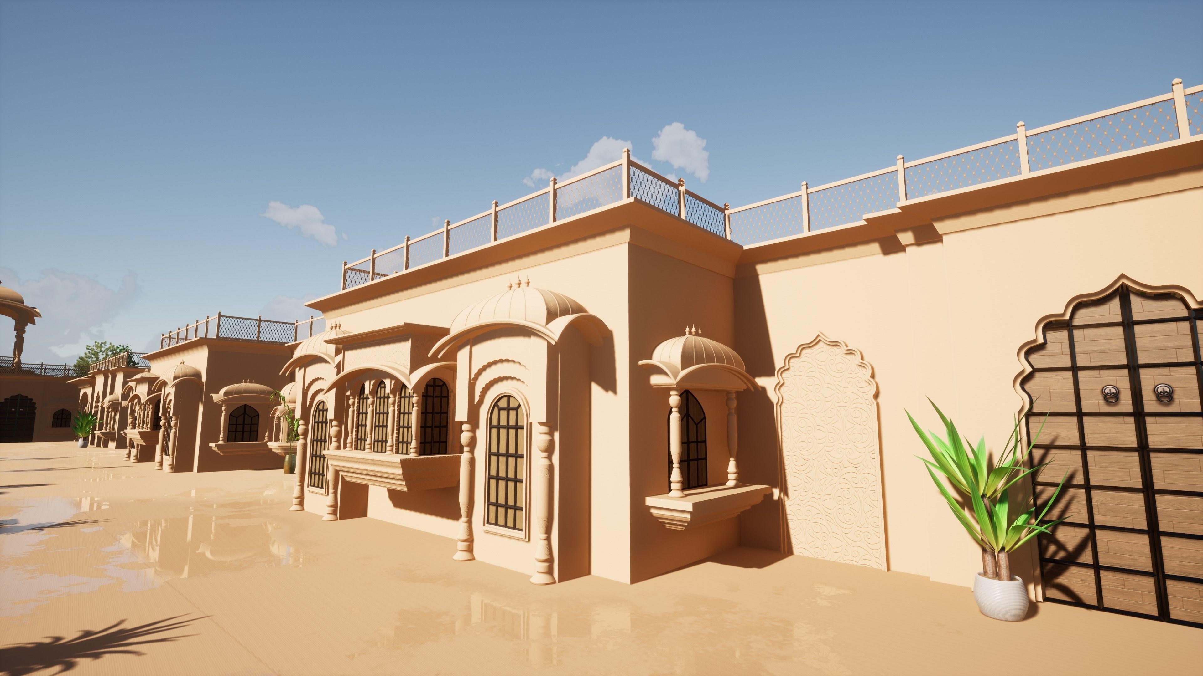 Indian rajasthani grand Palace  3D model_12