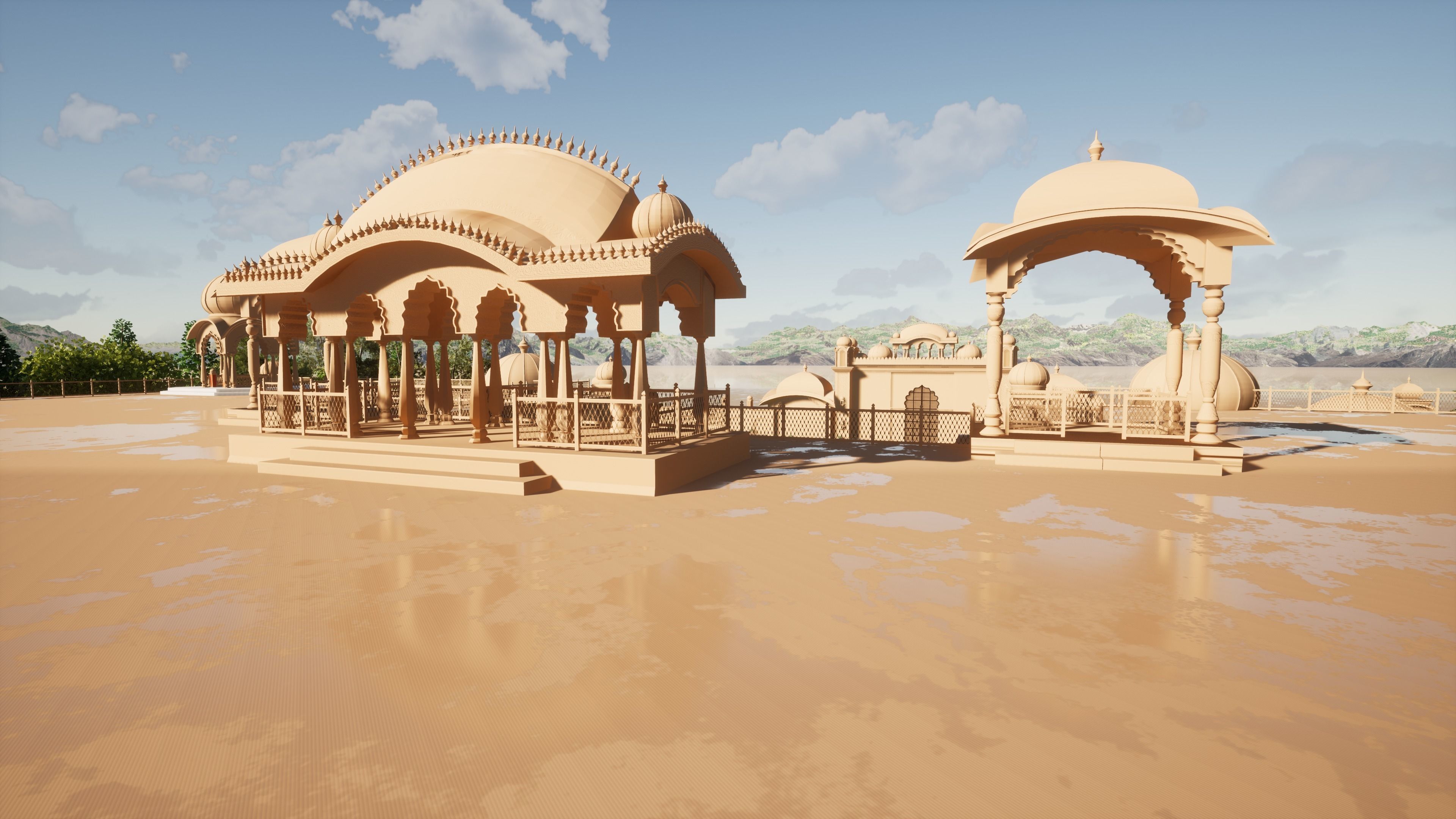 Indian rajasthani grand Palace  3D model_13
