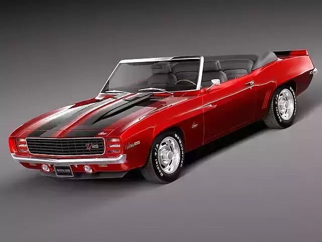 Chevrolet Camaro 1969 Z28 Convertible 3D Model 3D model
