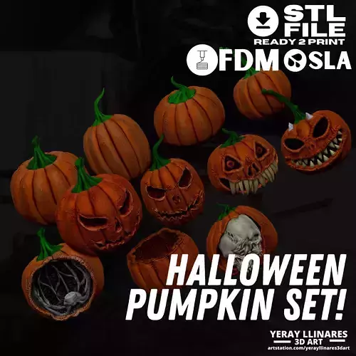 Halloween Pumpkins Collection - 3D Printable 3D print model