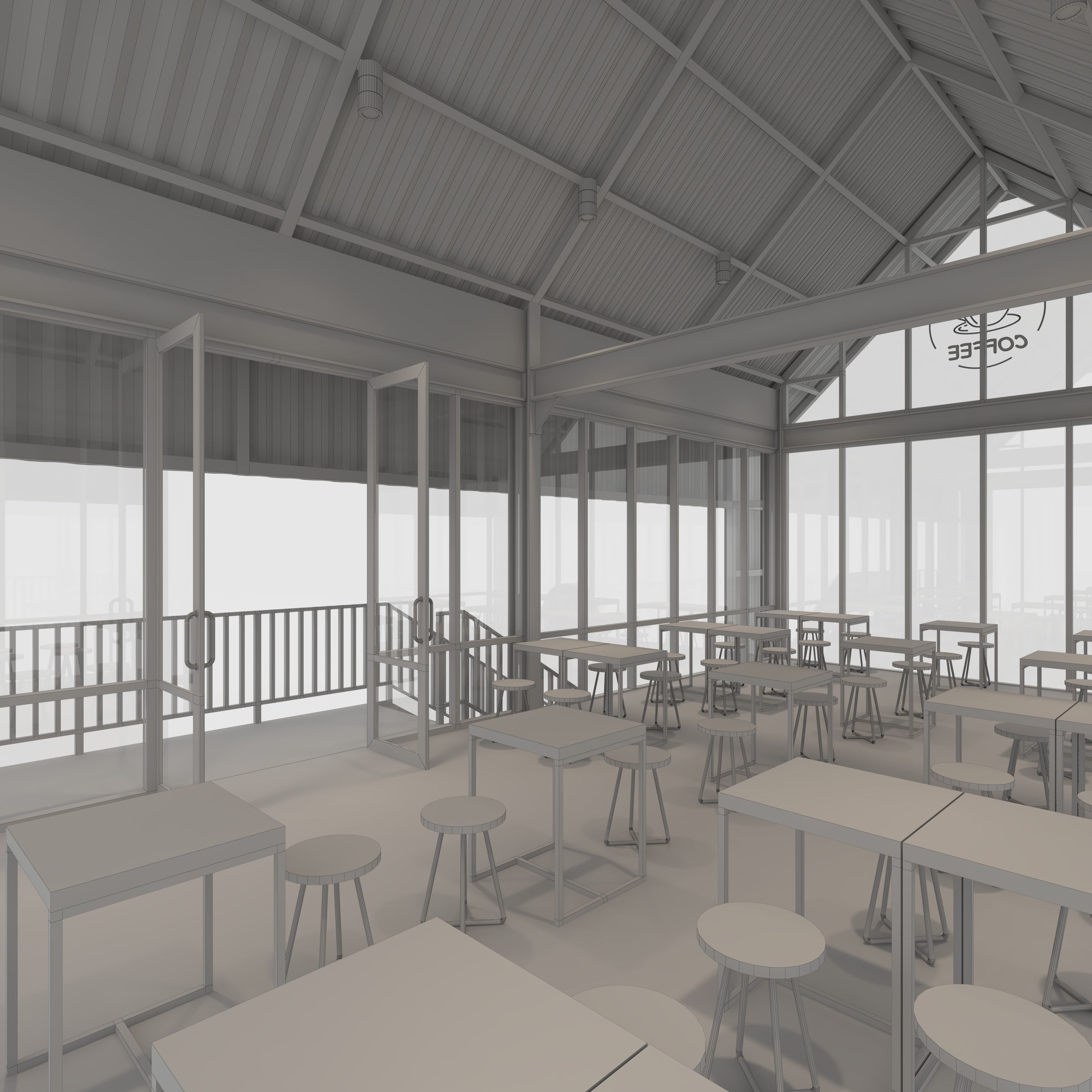 Cafe Modern 4 3D model_33