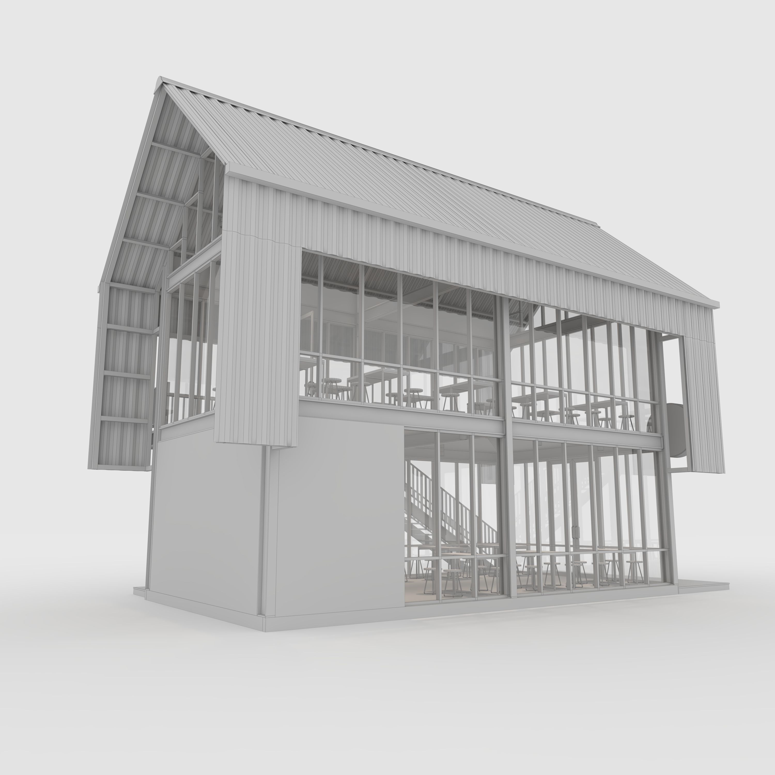 Cafe Modern 4 3D model_23