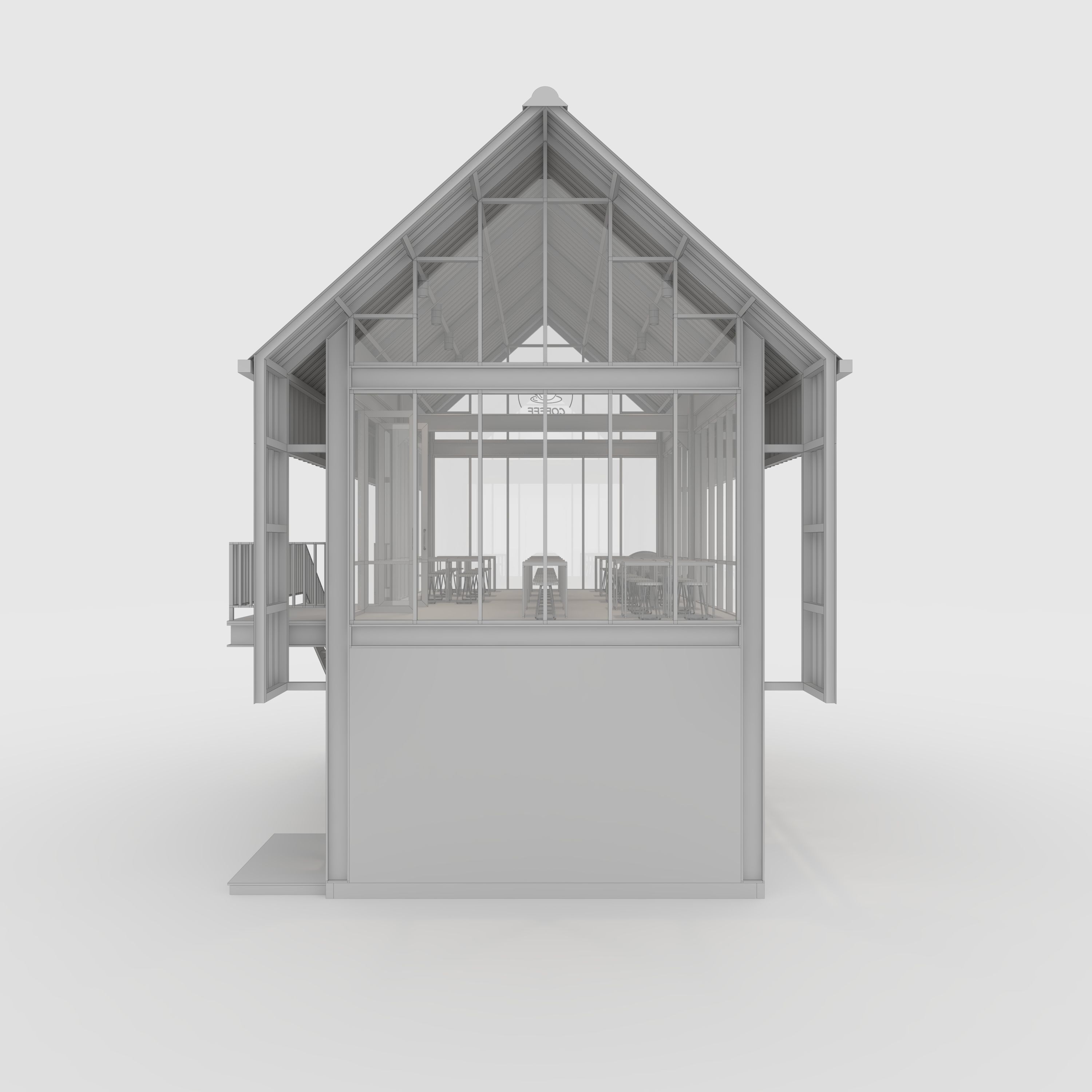 Cafe Modern 4 3D model_9