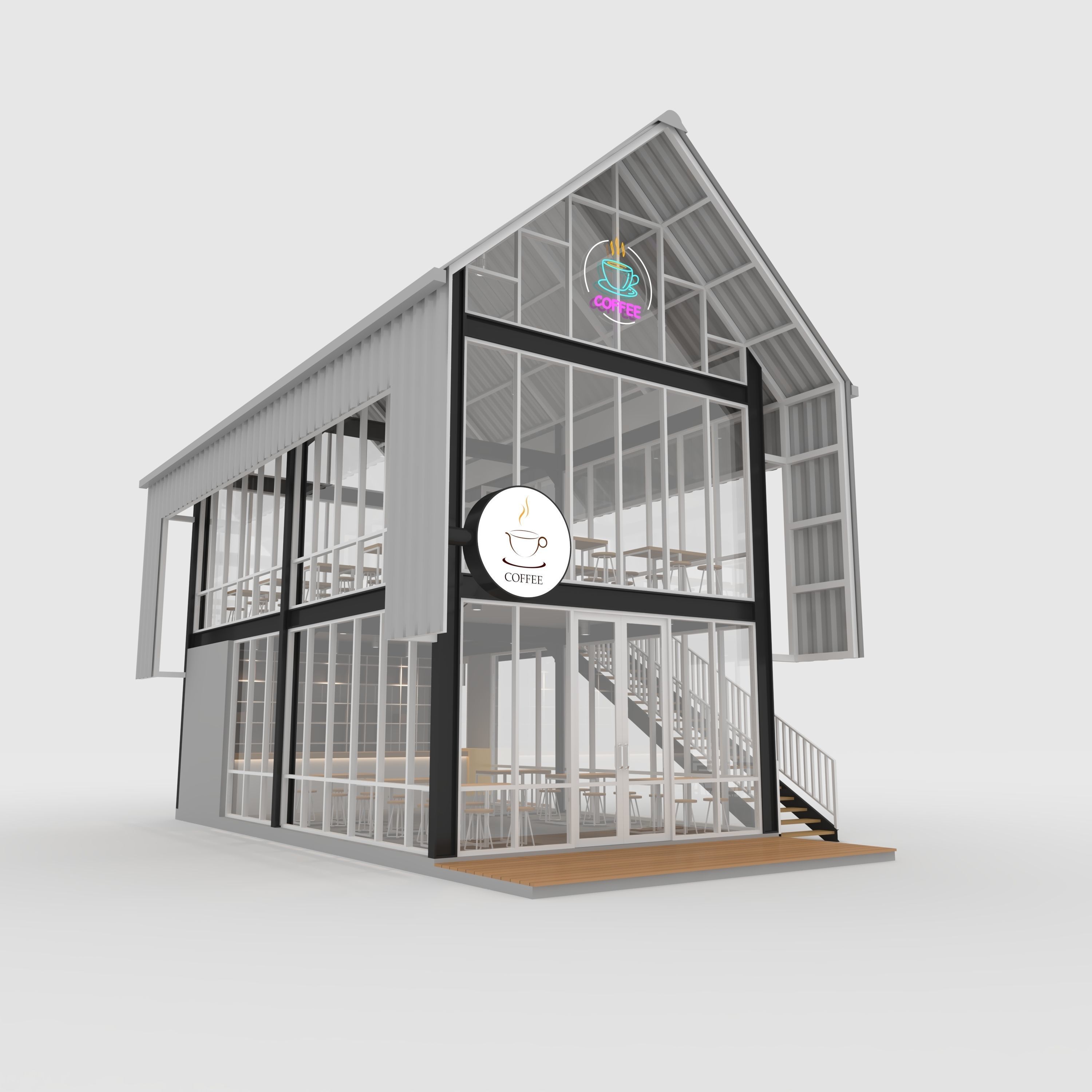 Cafe Modern 4 3D model_12