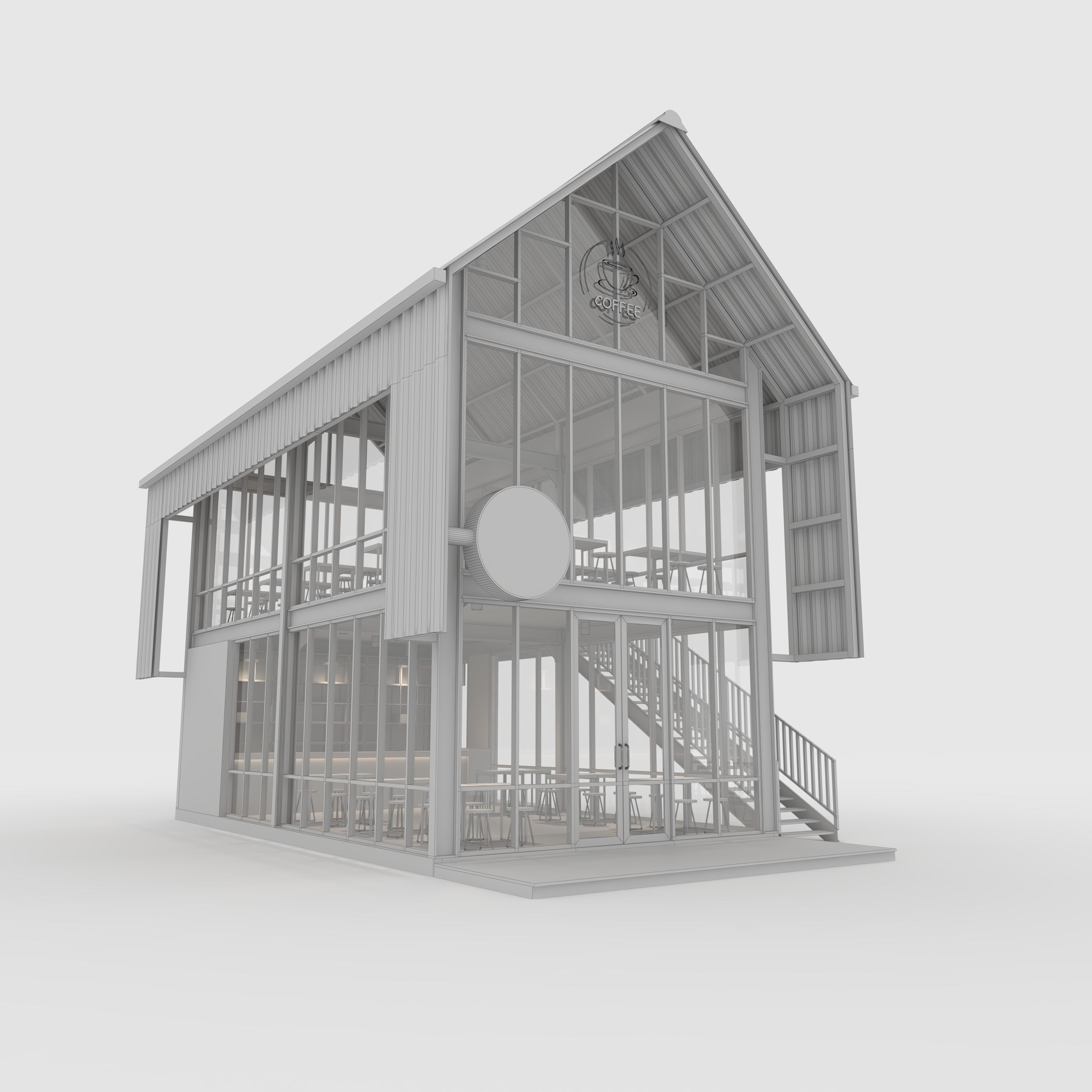 Cafe Modern 4 3D model_13