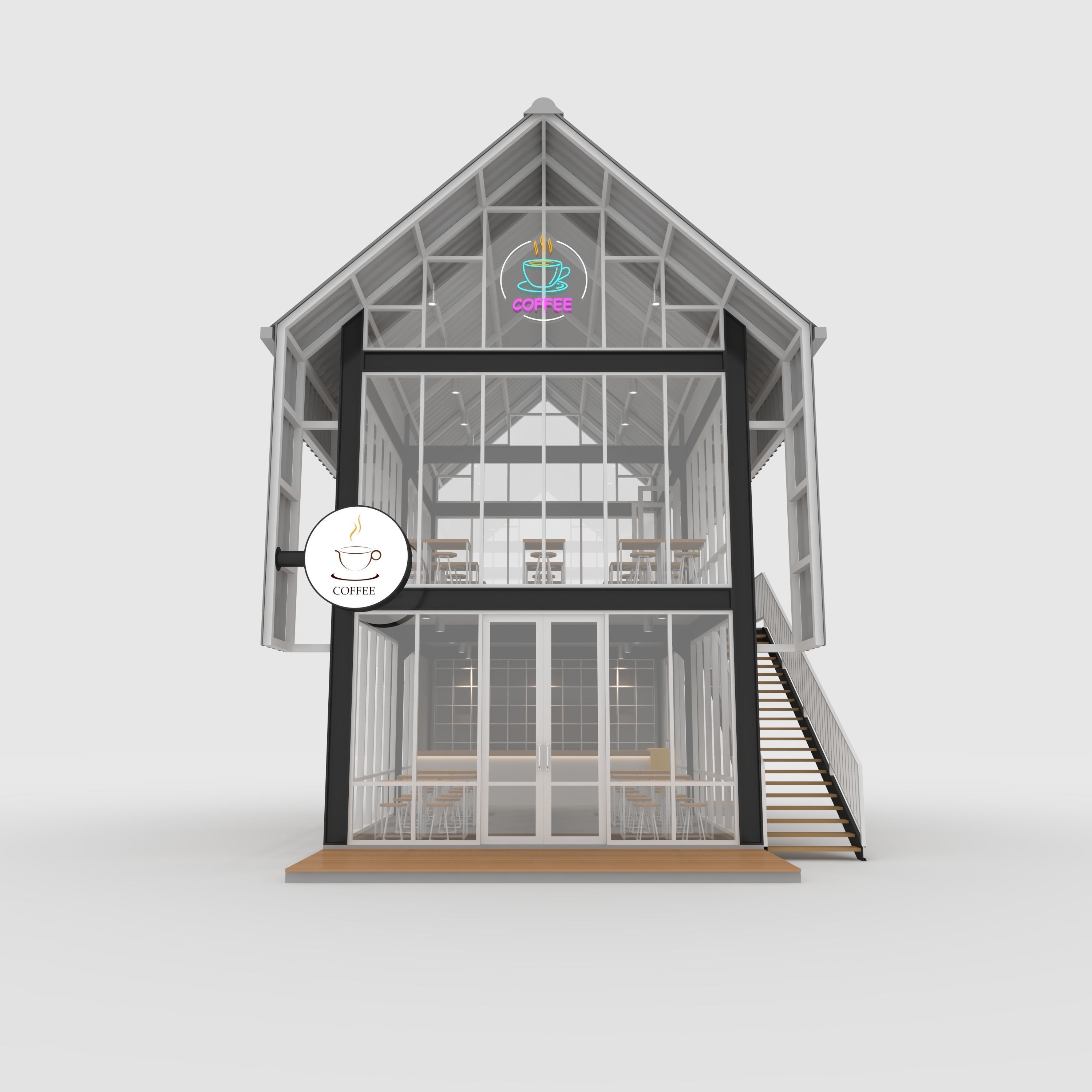 Cafe Modern 4 3D model_14