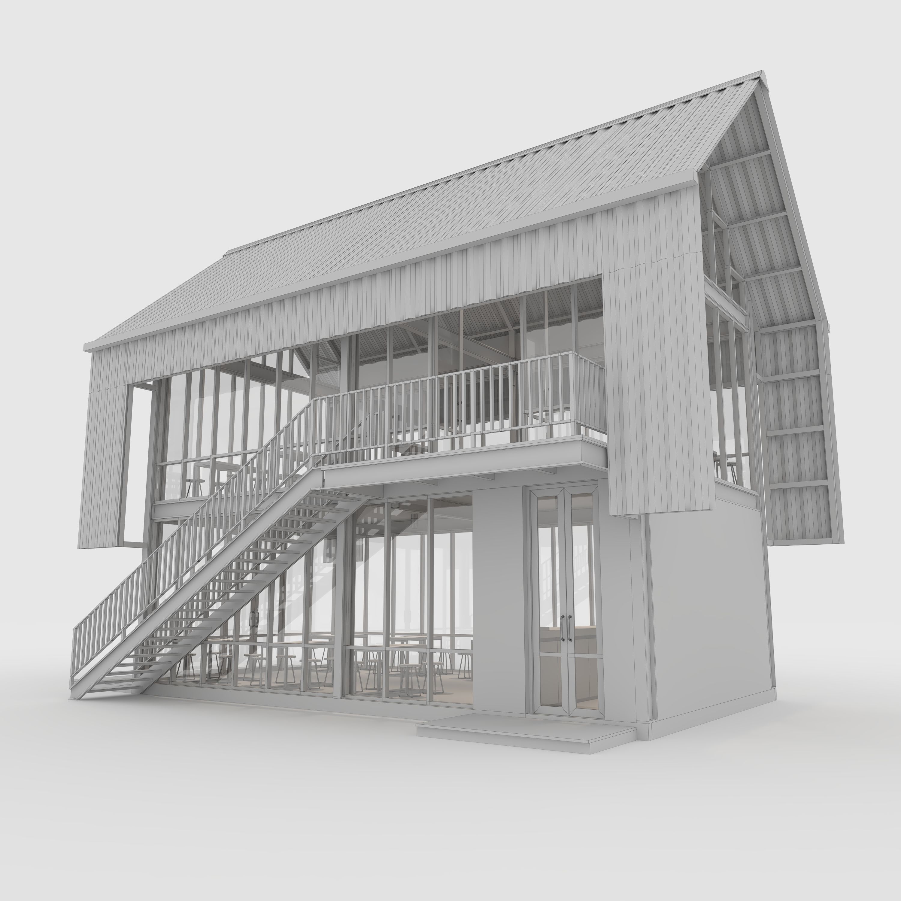 Cafe Modern 4 3D model_19