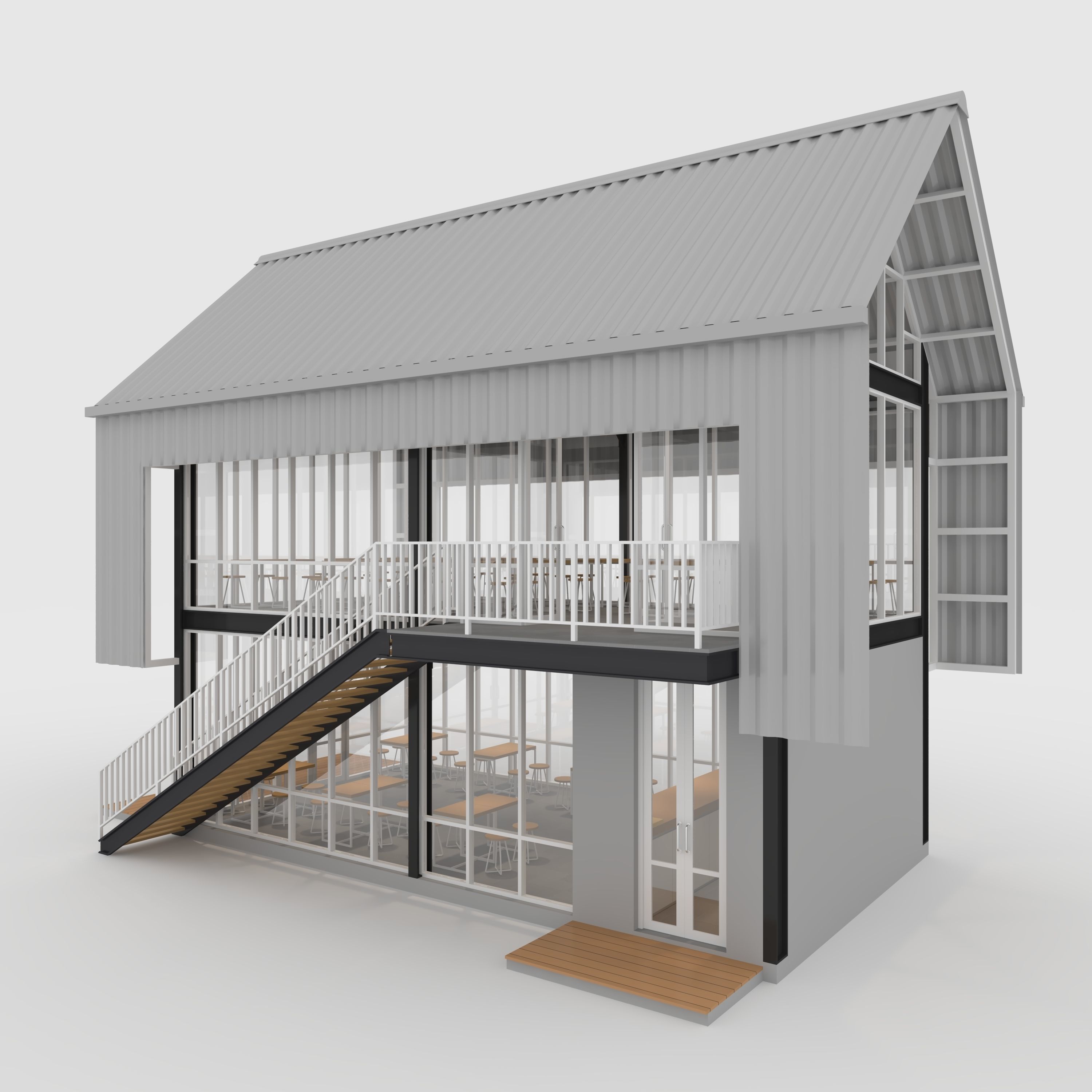 Cafe Modern 4 3D model_6