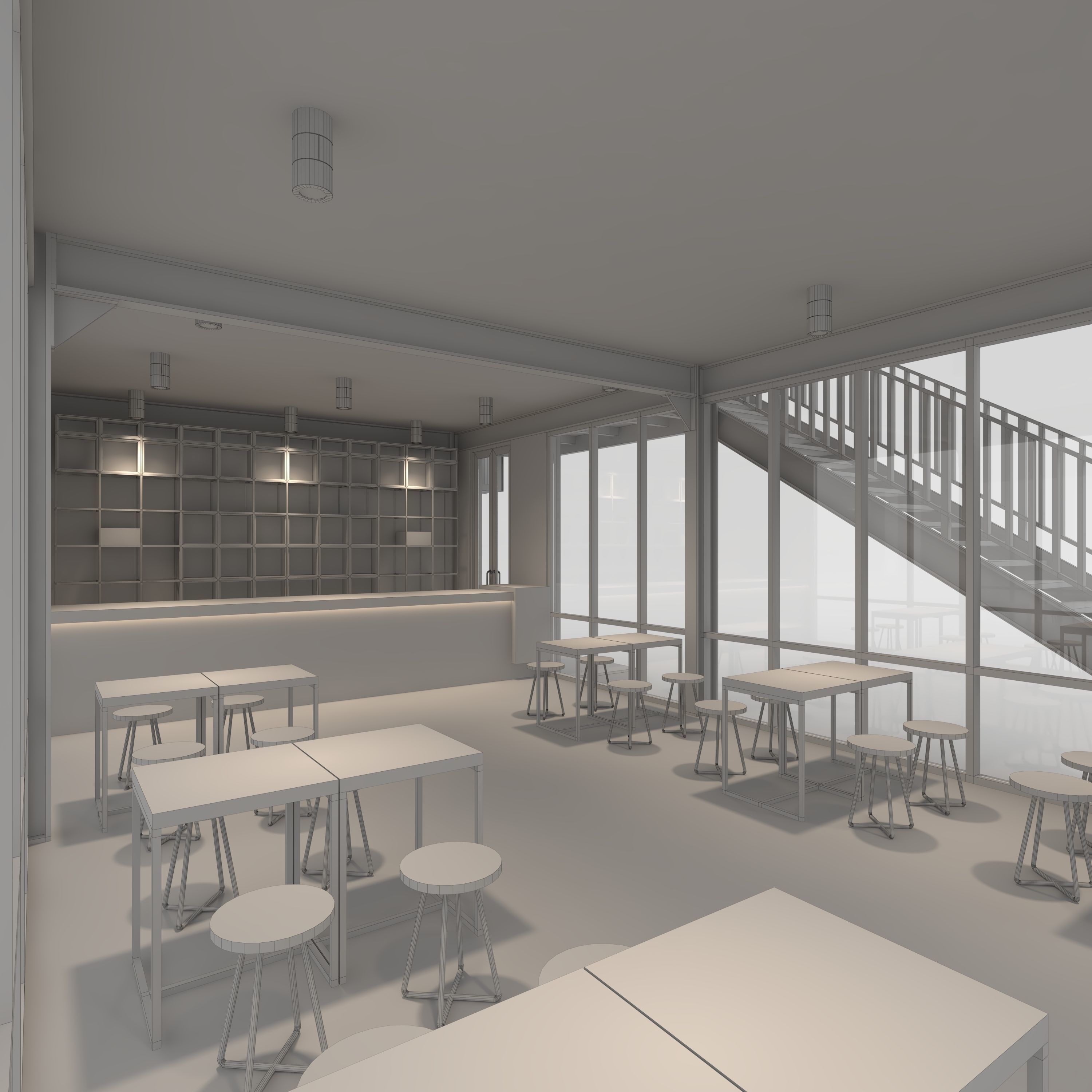 Cafe Modern 4 3D model_25