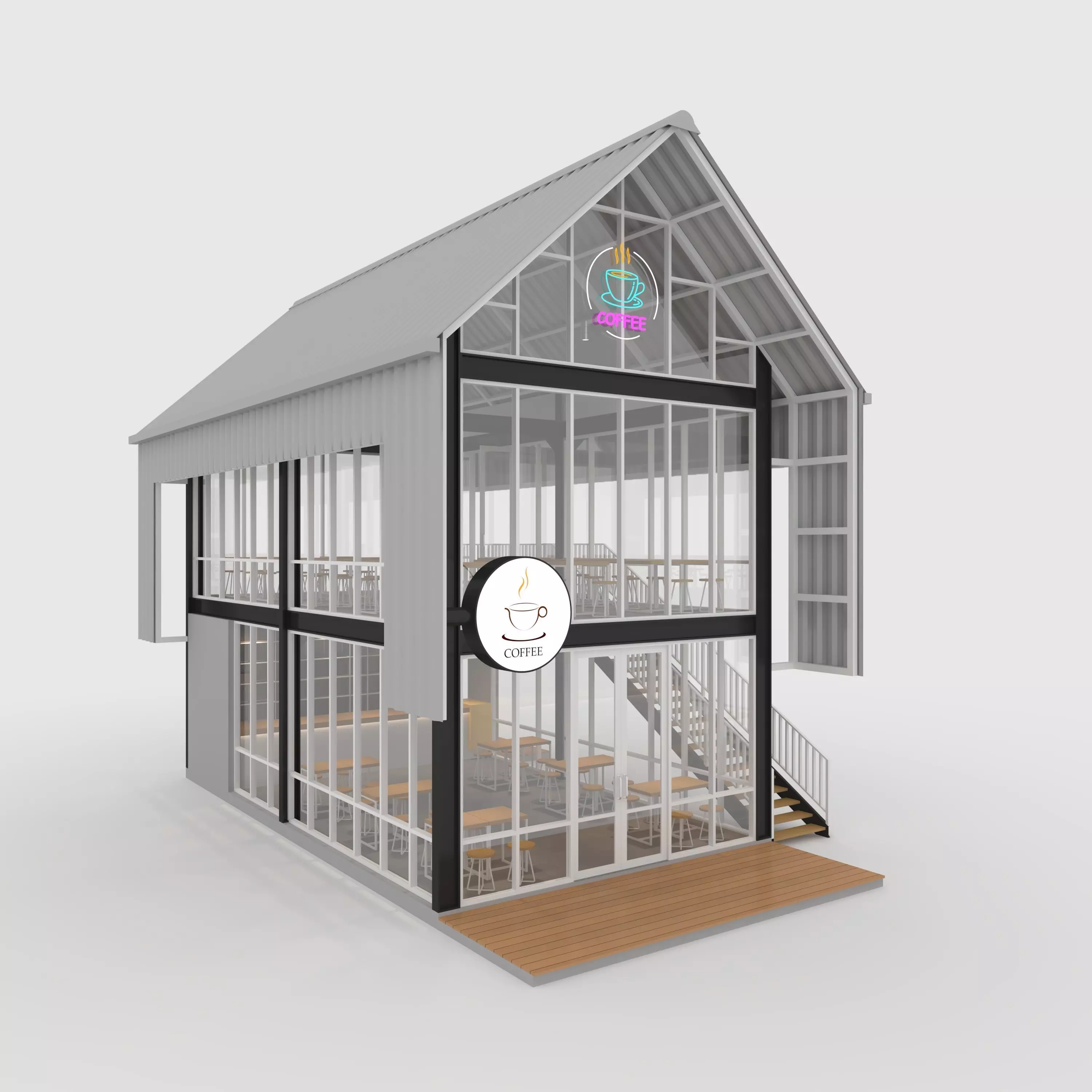 Cafe Modern 4 3D model_0