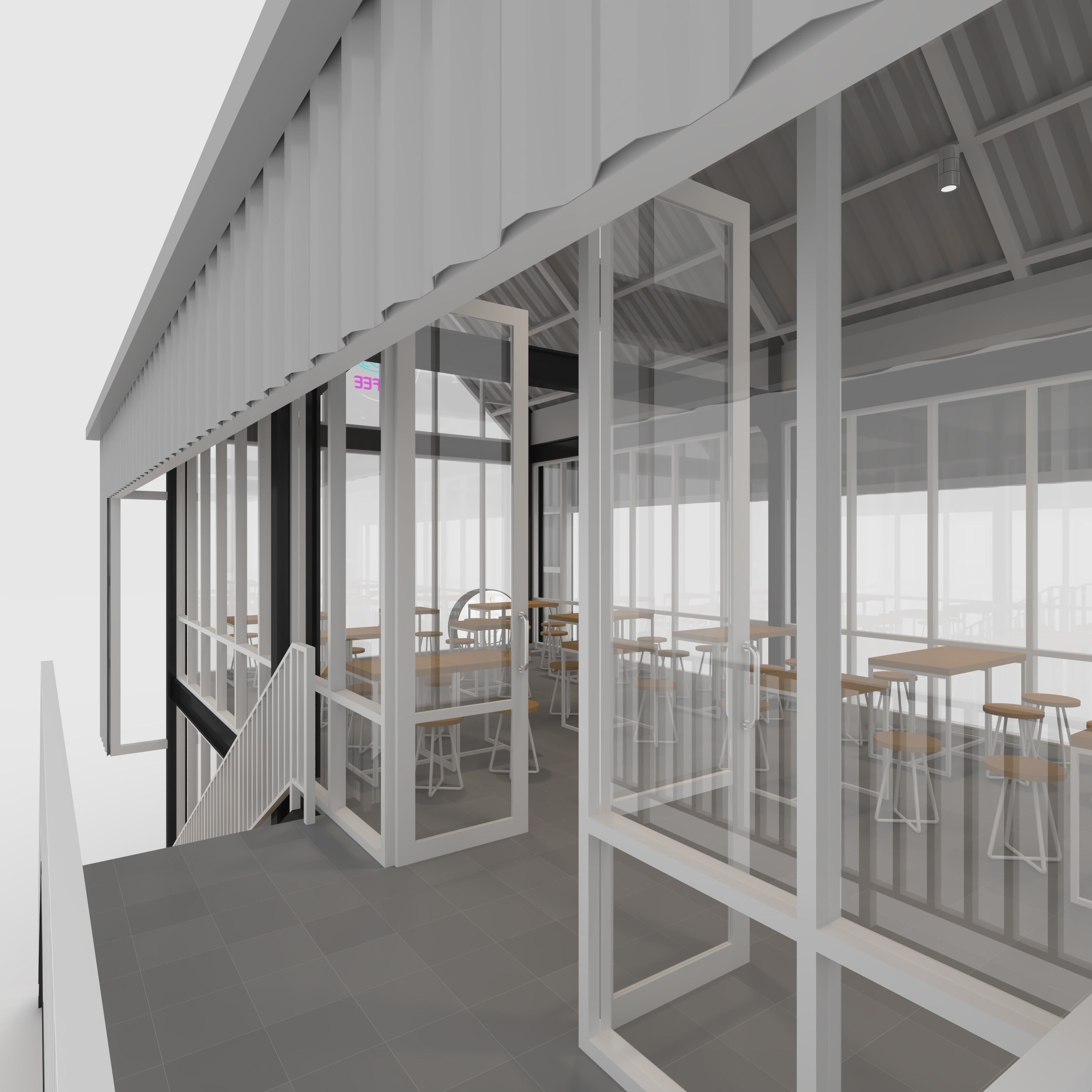 Cafe Modern 4 3D model_34