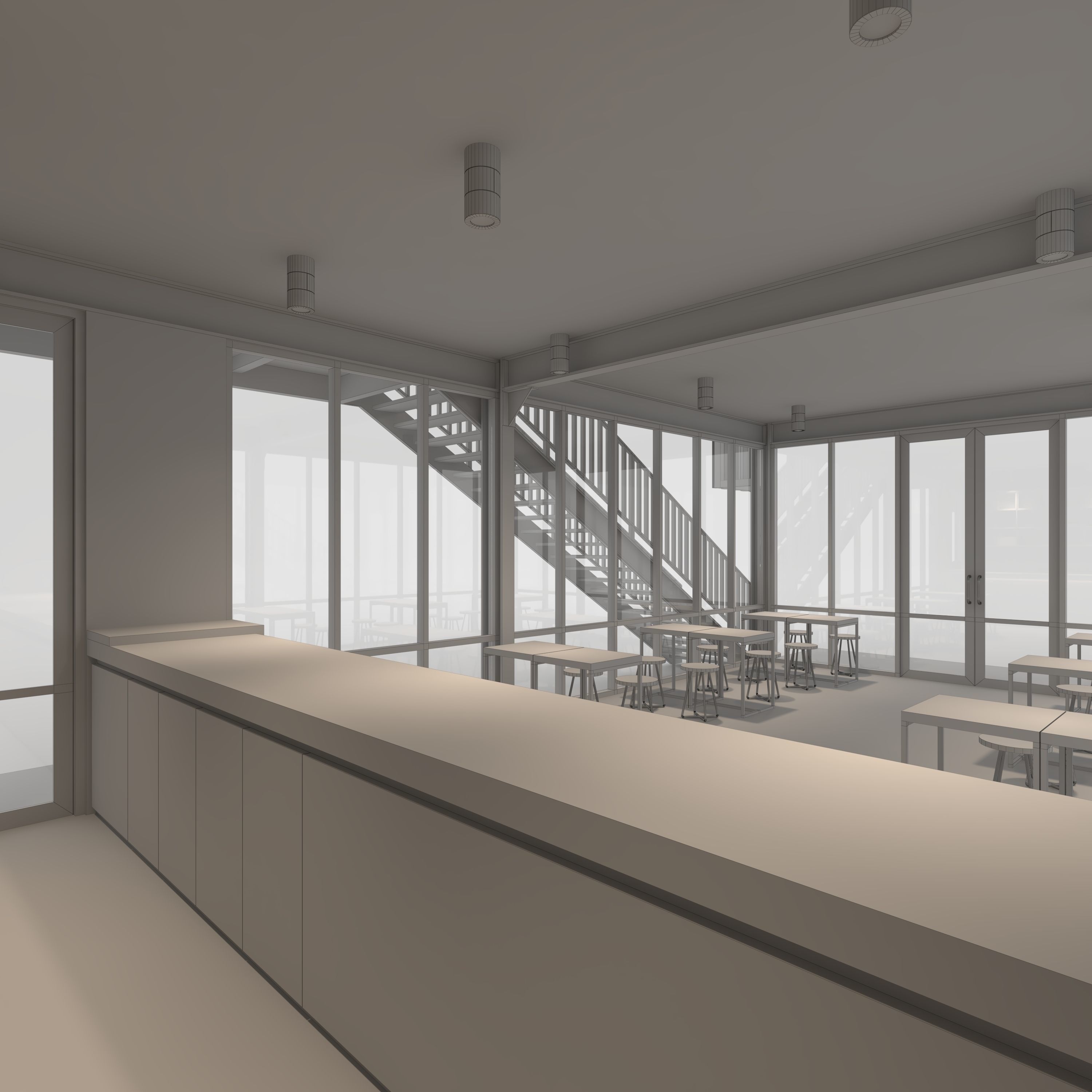 Cafe Modern 4 3D model_29