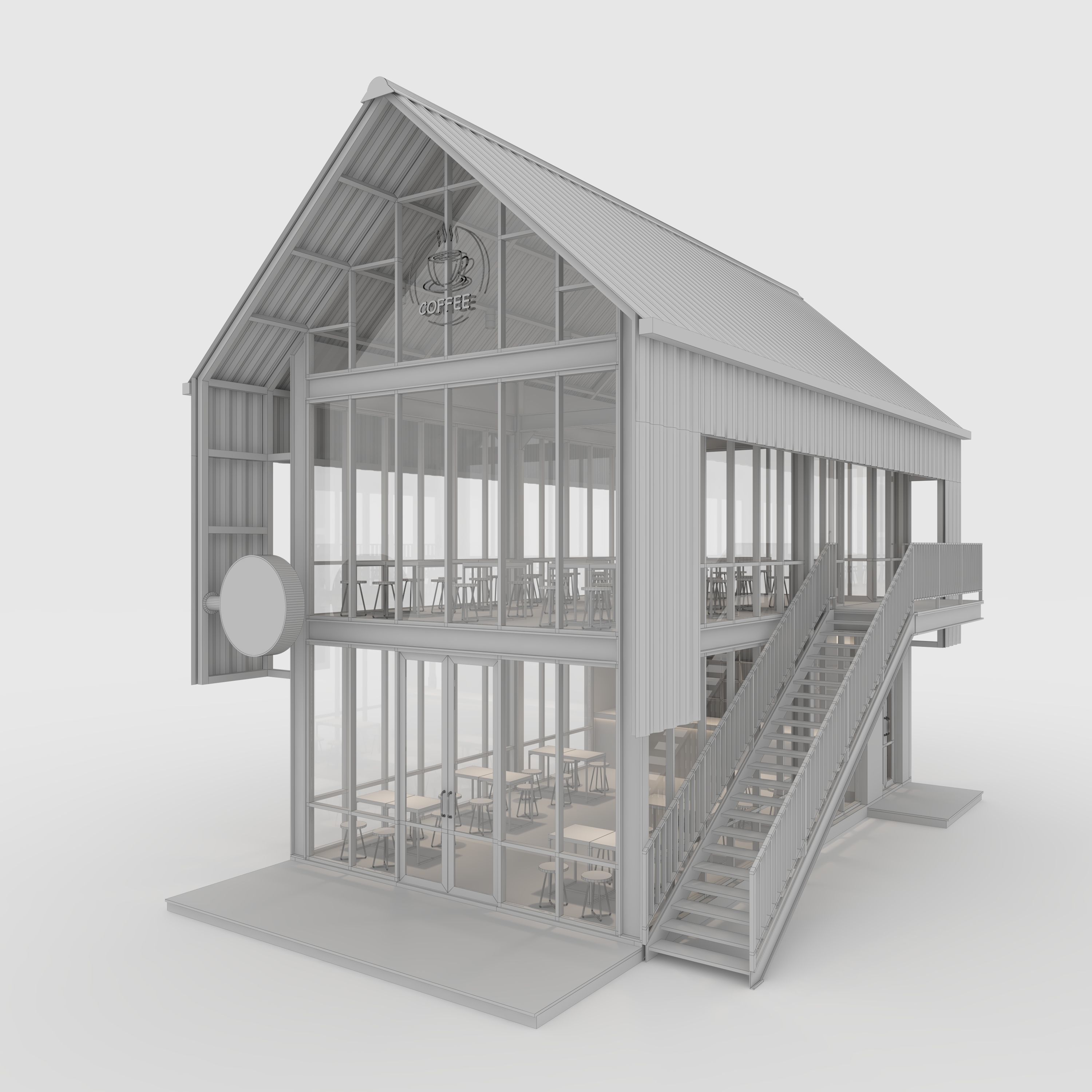 Cafe Modern 4 3D model_5