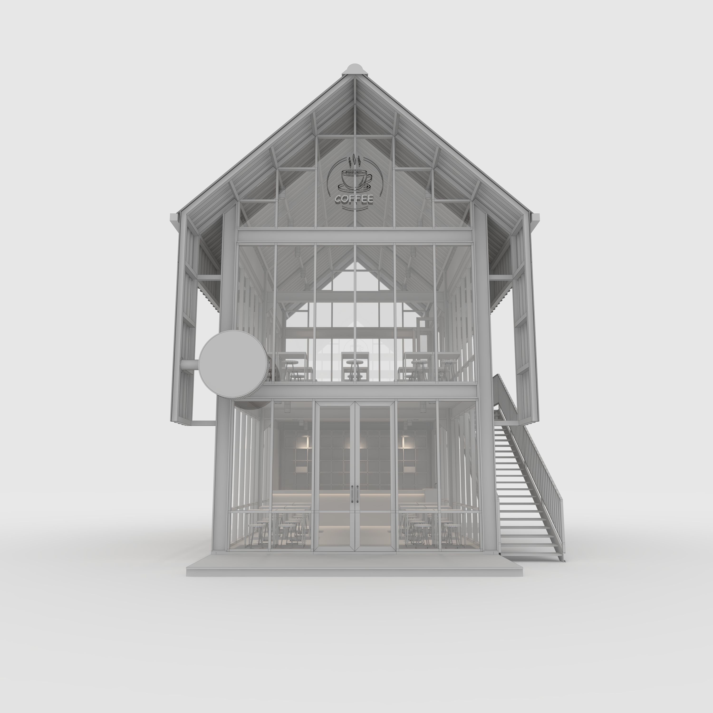 Cafe Modern 4 3D model_15