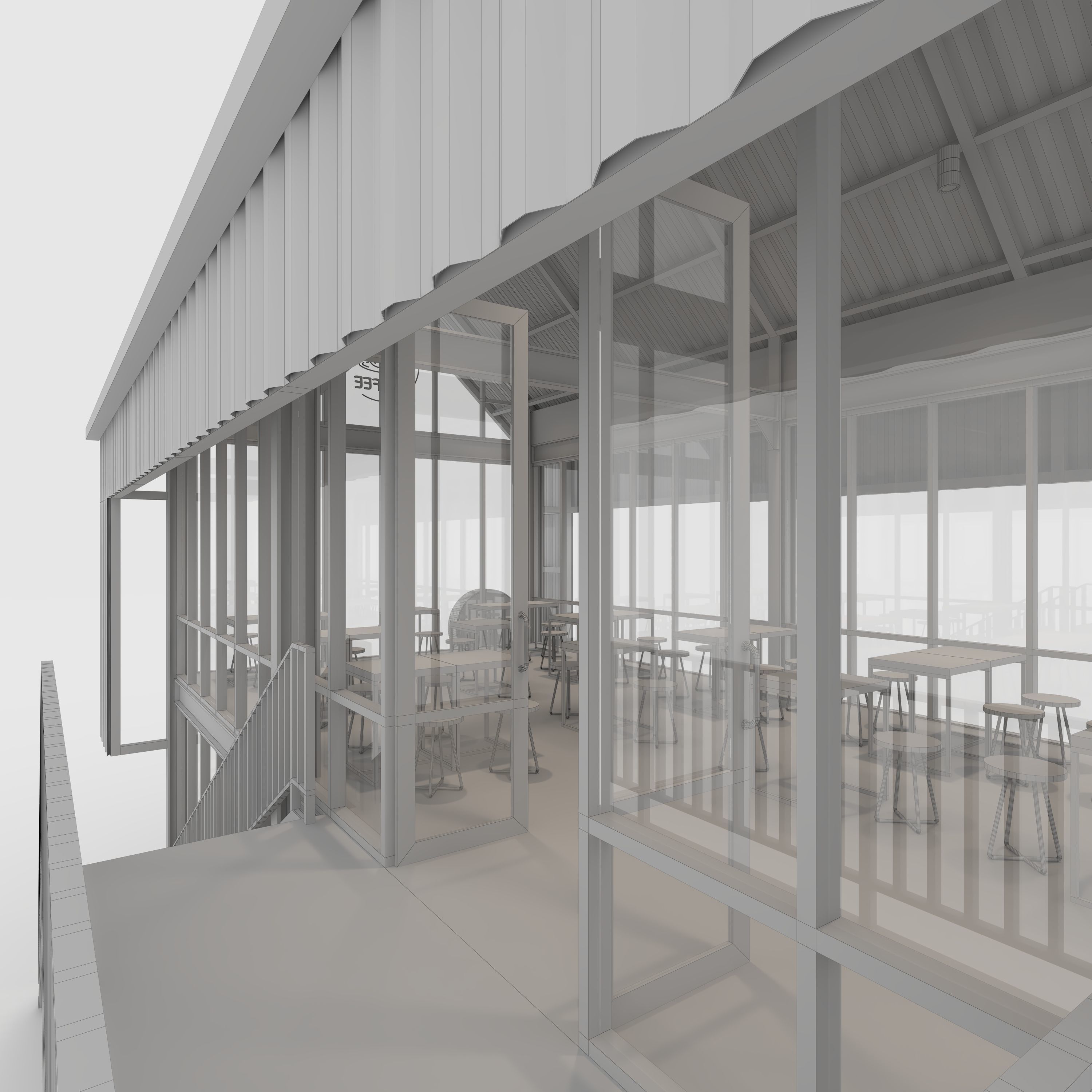 Cafe Modern 4 3D model_35