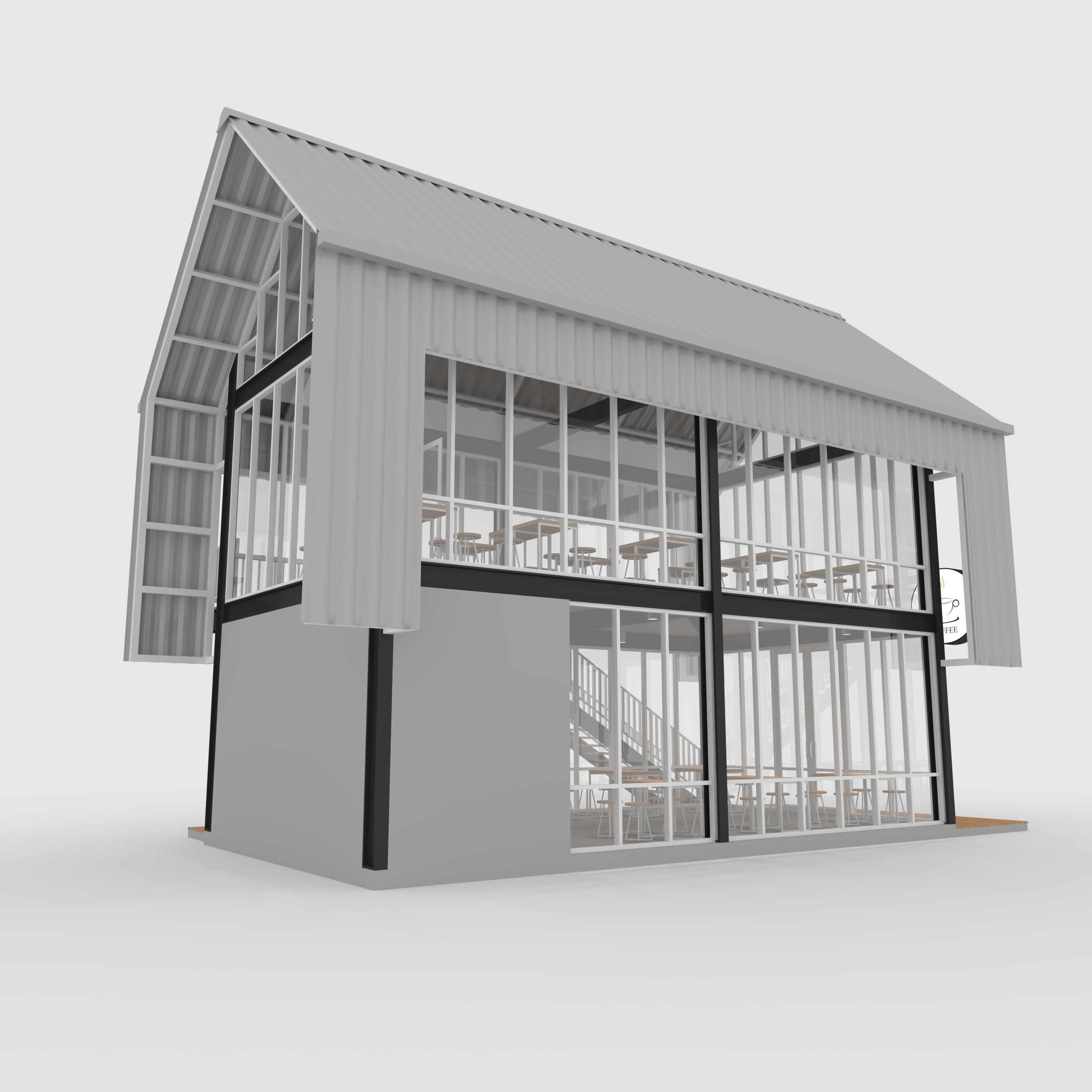 Cafe Modern 4 3D model_22