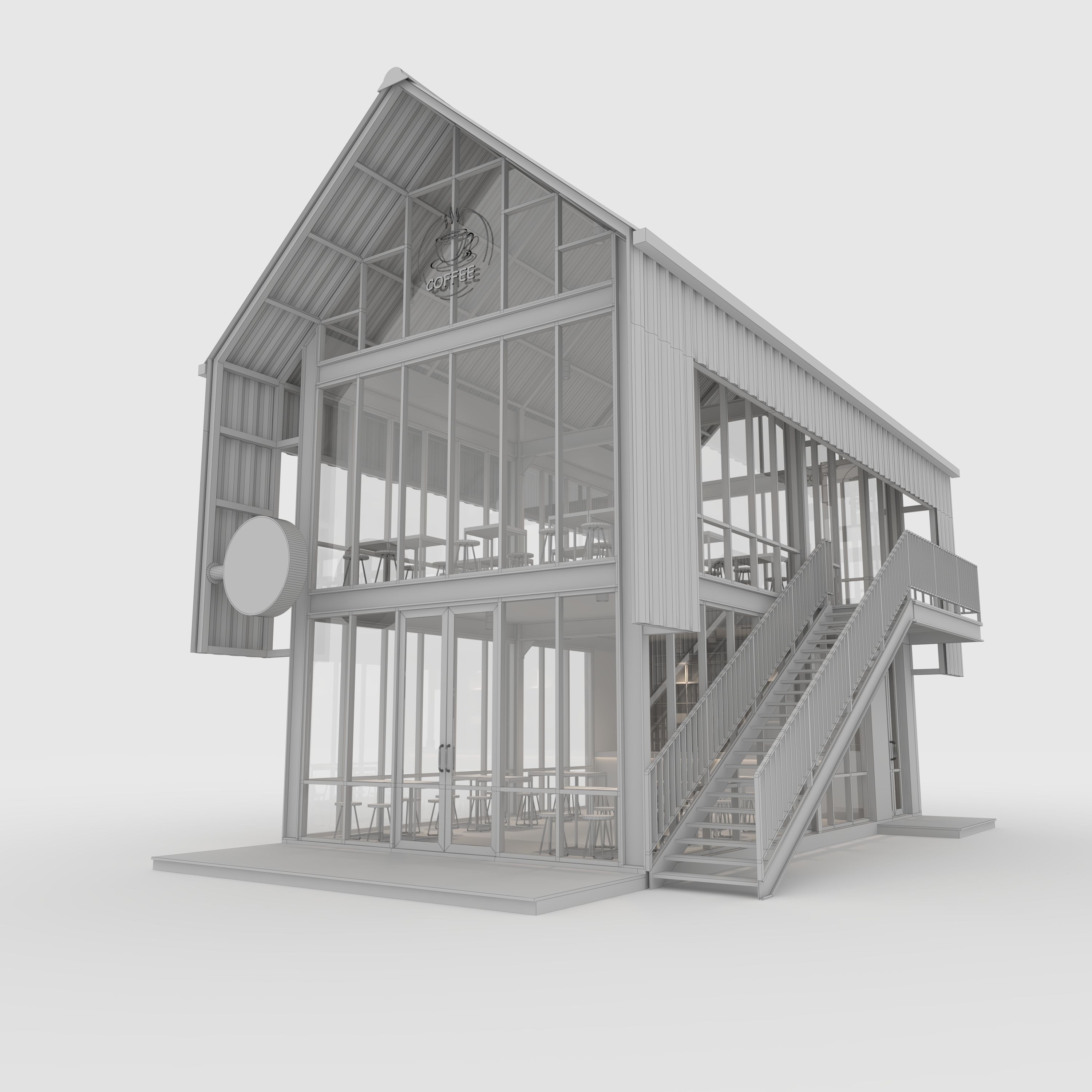 Cafe Modern 4 3D model_17