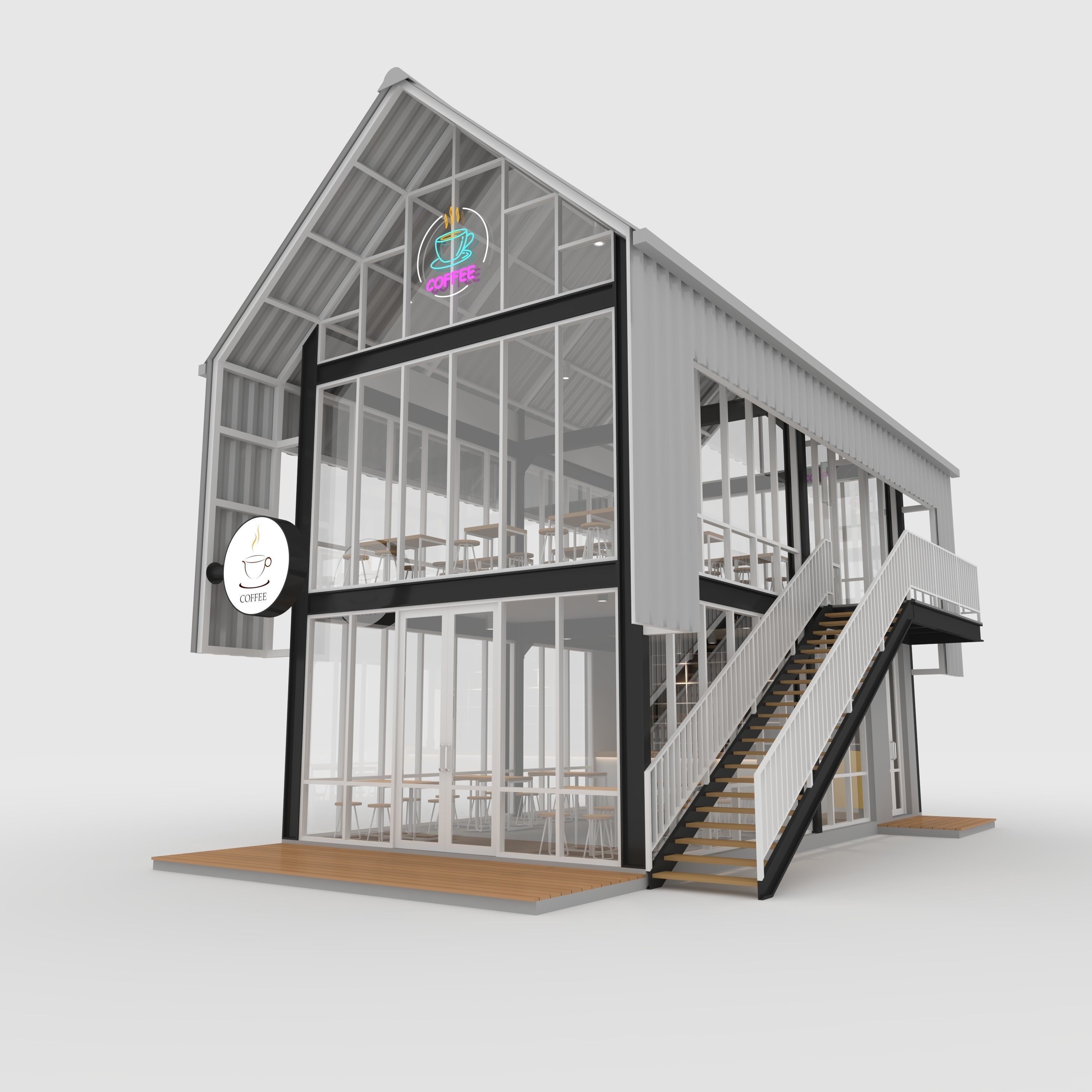 Cafe Modern 4 3D model_16