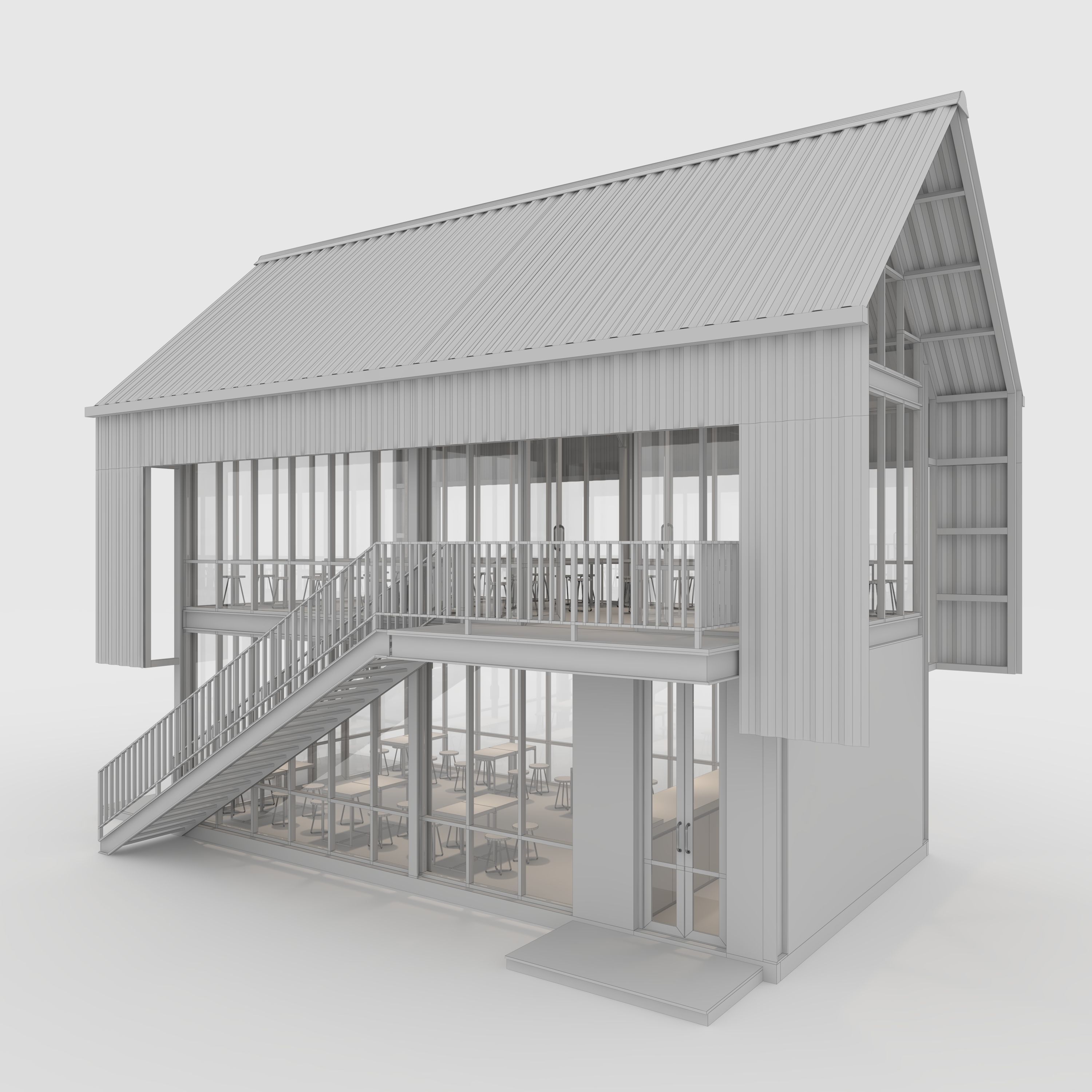 Cafe Modern 4 3D model_7