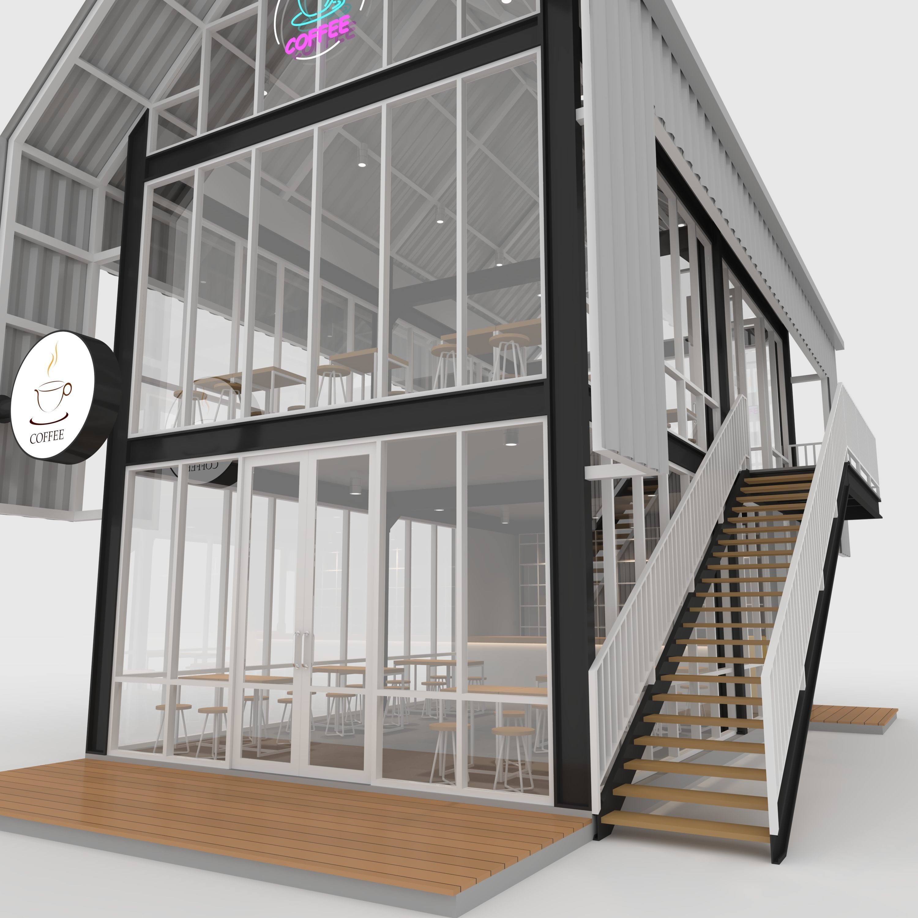 Cafe Modern 4 3D model_36