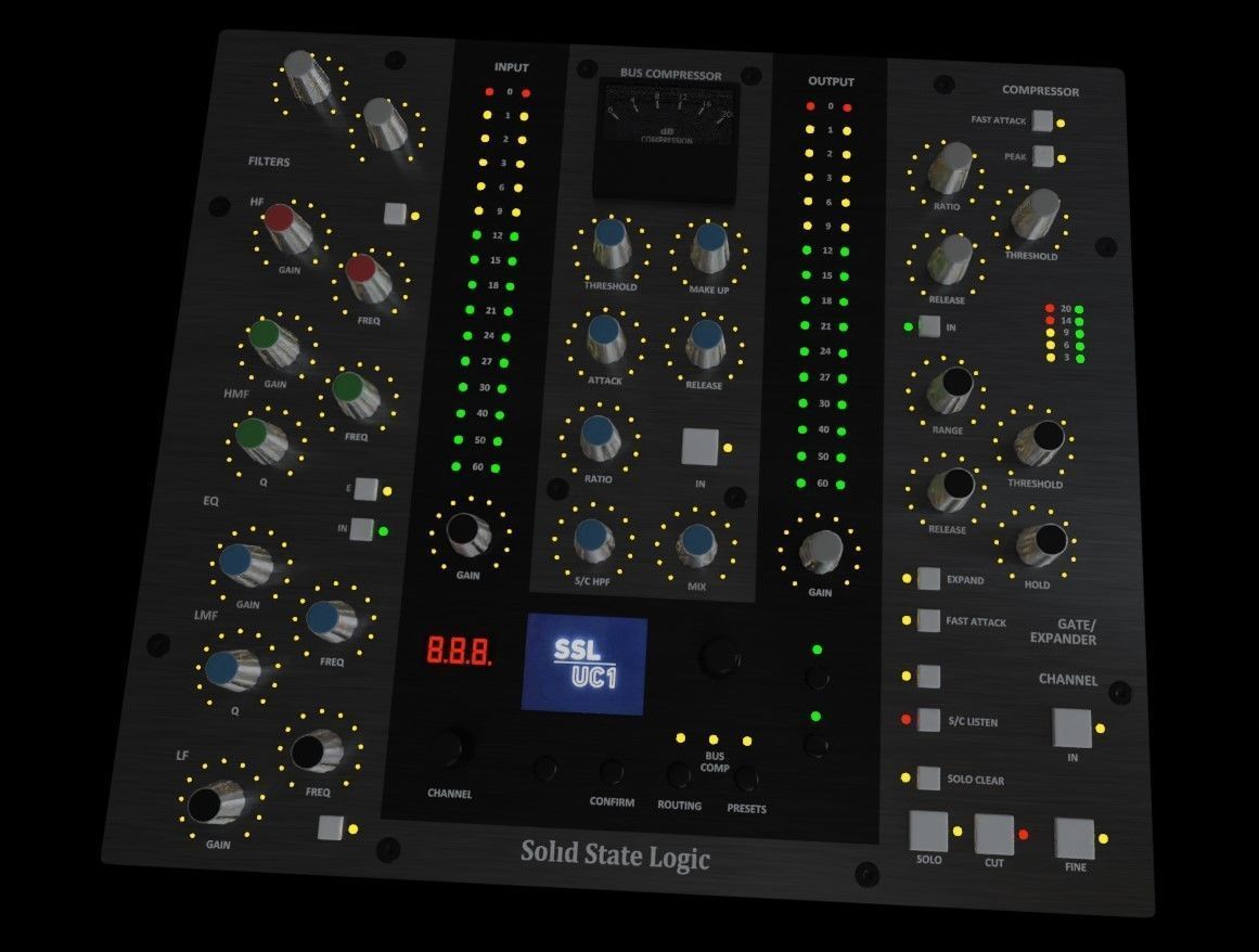 SolidStateLogic UC-1 mixing Controller 3D model_1
