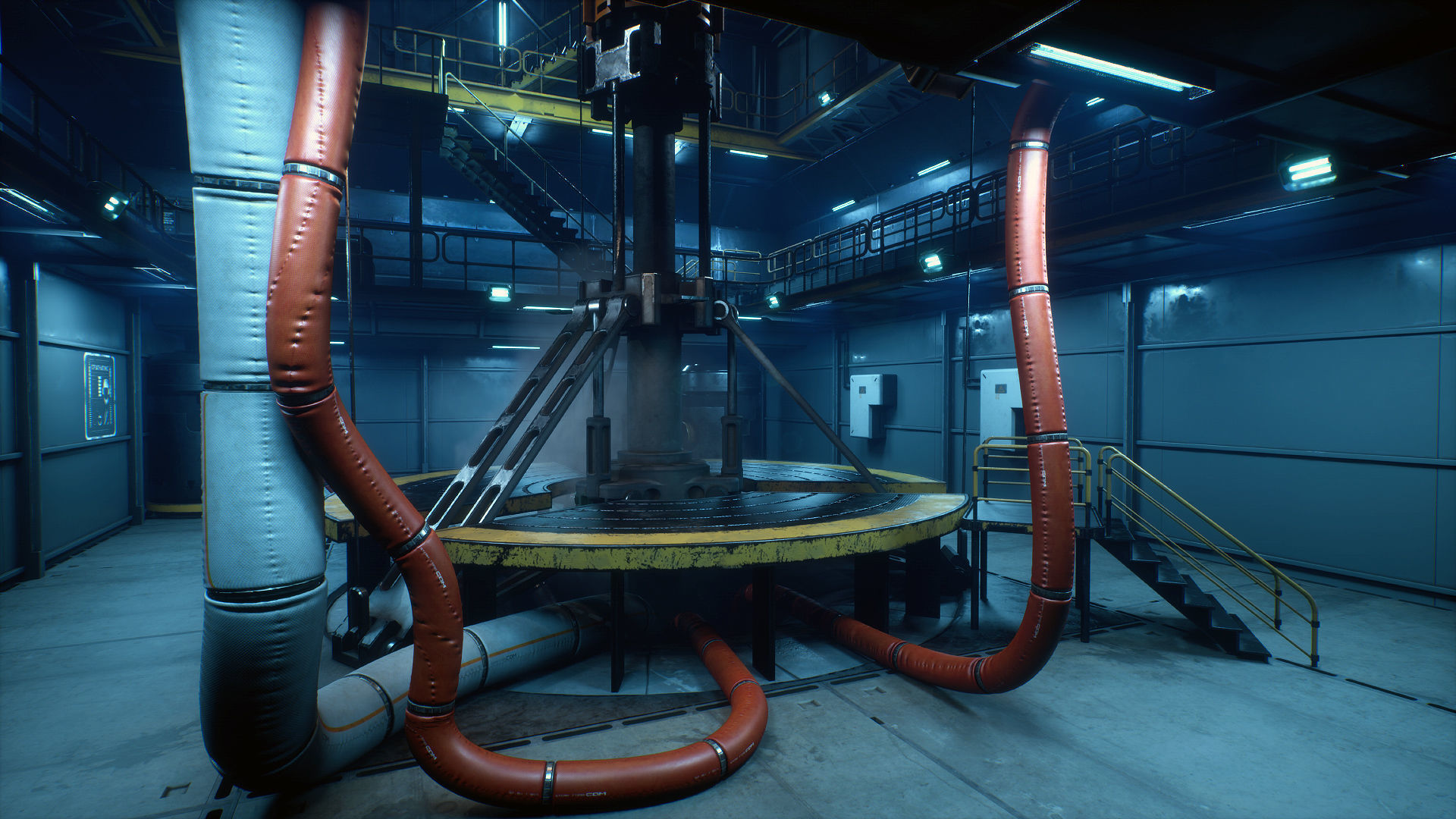 Drilling Rig Low-poly 3D model_12