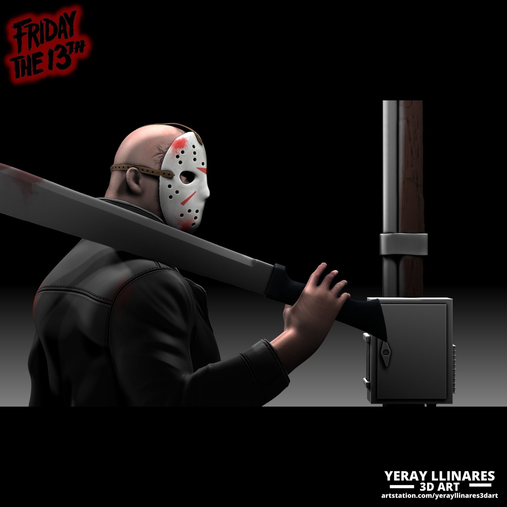 Jason Voorhees Diorama by Crystal Lake - 3D Printable 3D print model_6