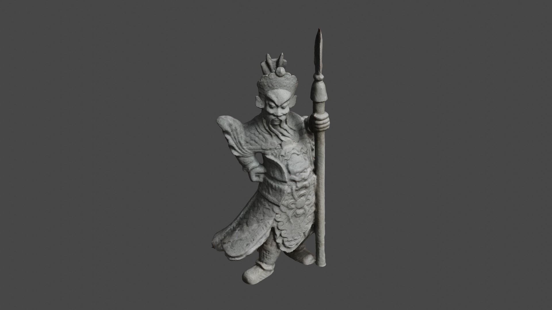 Chinese Guardian Statue 3D print model_11