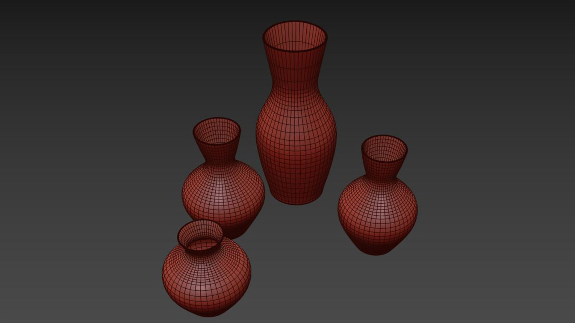Hornsea slipware vases 3D model_6