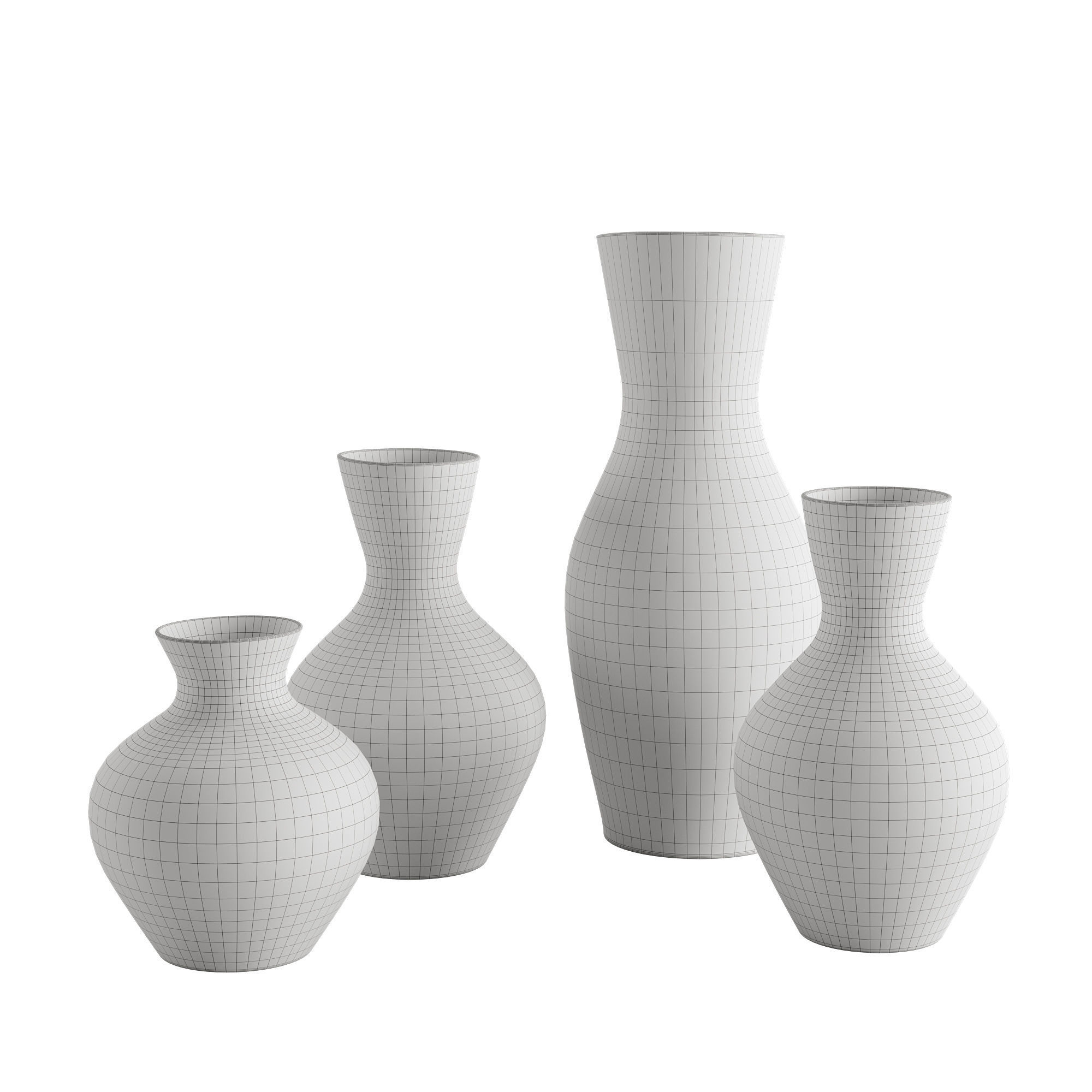 Hornsea slipware vases 3D model_2