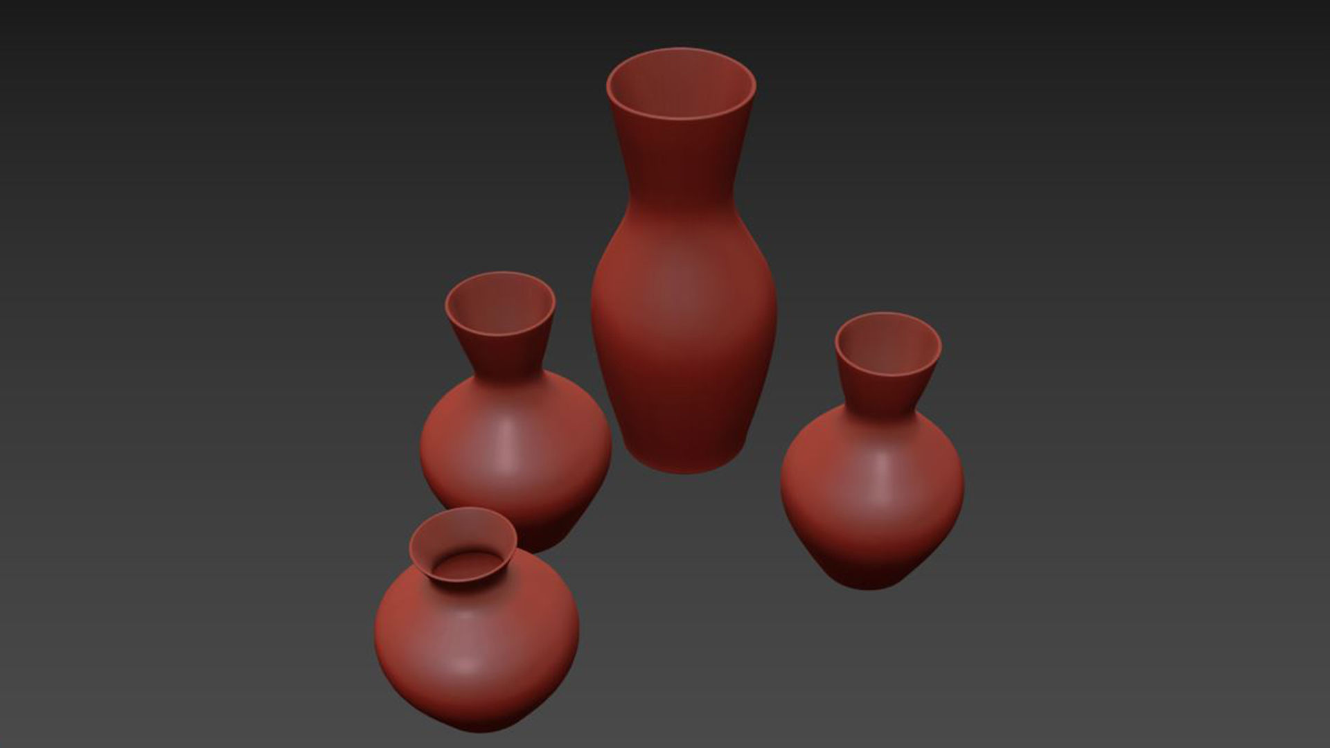 Hornsea slipware vases 3D model_5