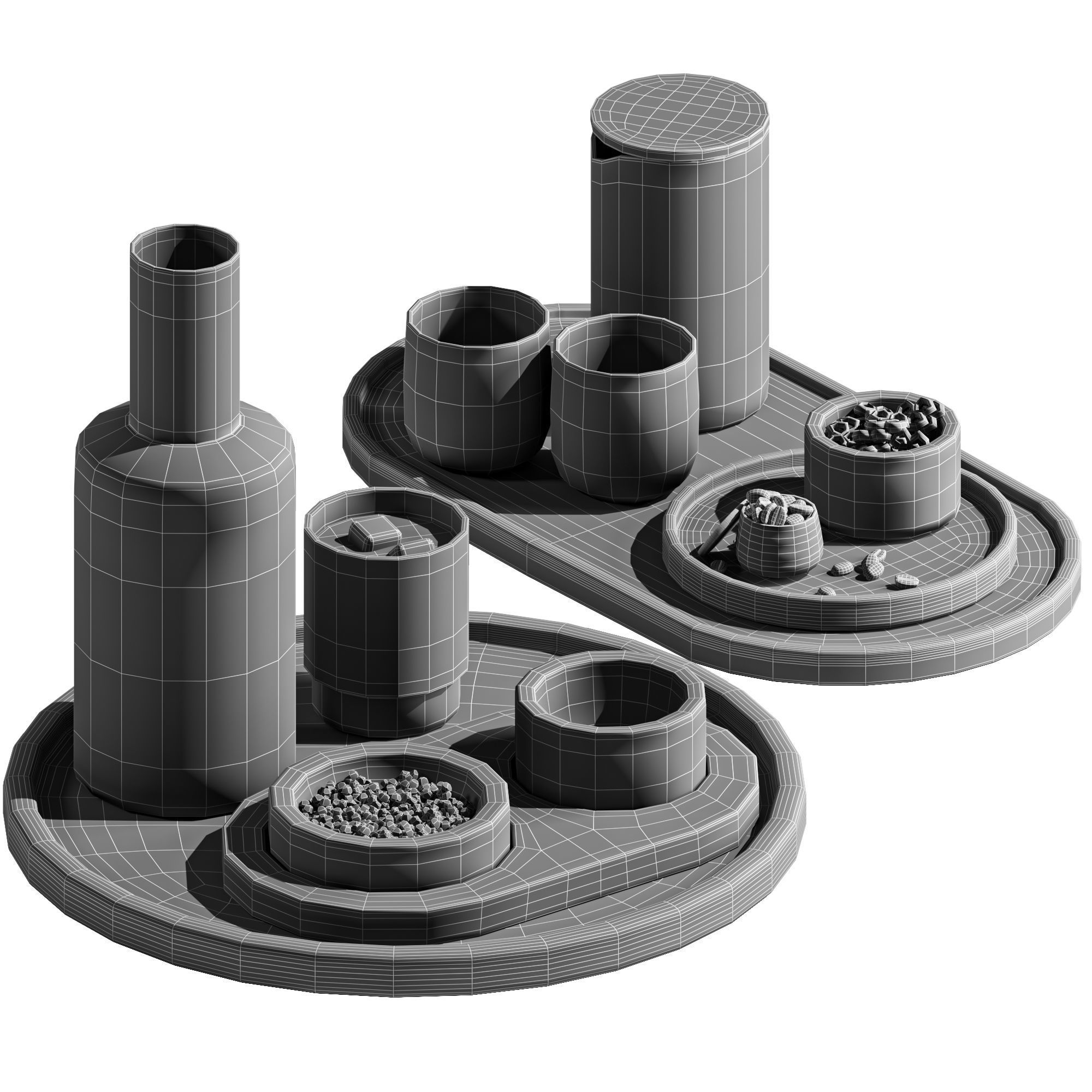 Dishes tableware set 07 3D model_3