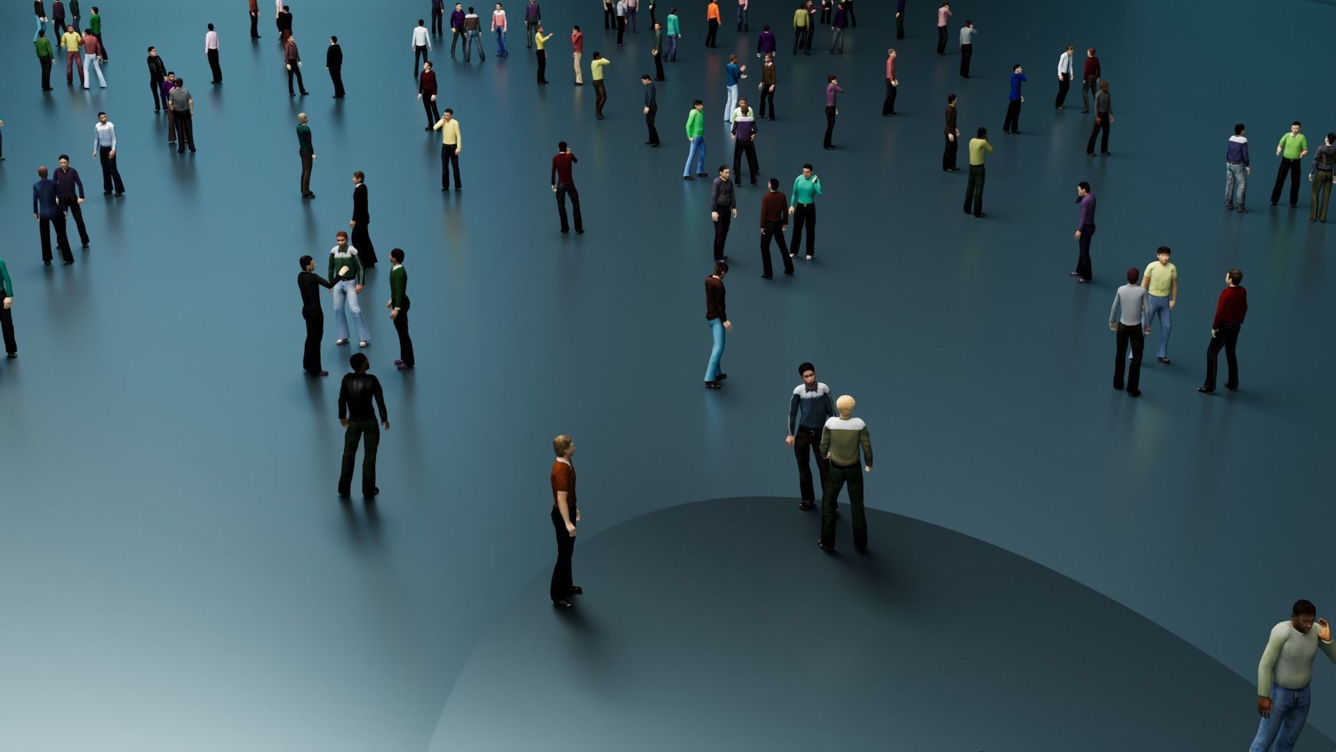 Low Poly Rigged Animated Males Pack - 200 Pieces Low-poly 3D model_8