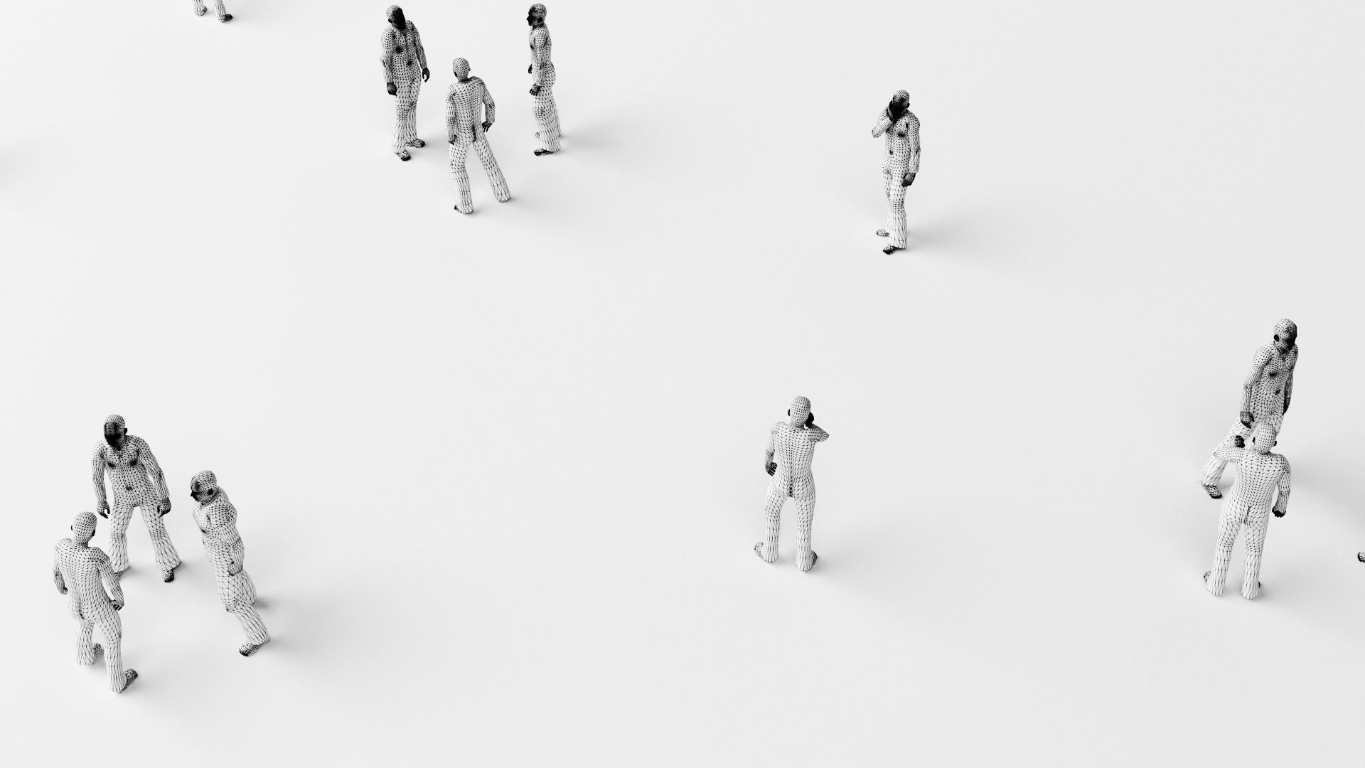 Low Poly Rigged Animated Males Pack - 200 Pieces Low-poly 3D model_10