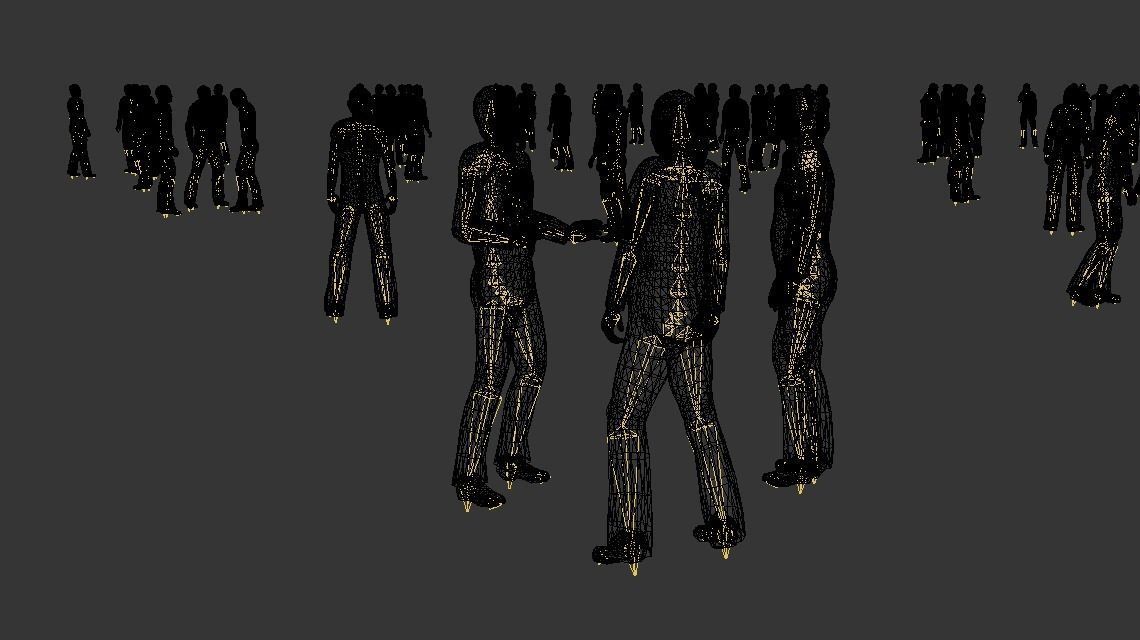 Low Poly Rigged Animated Males Pack - 200 Pieces Low-poly 3D model_13