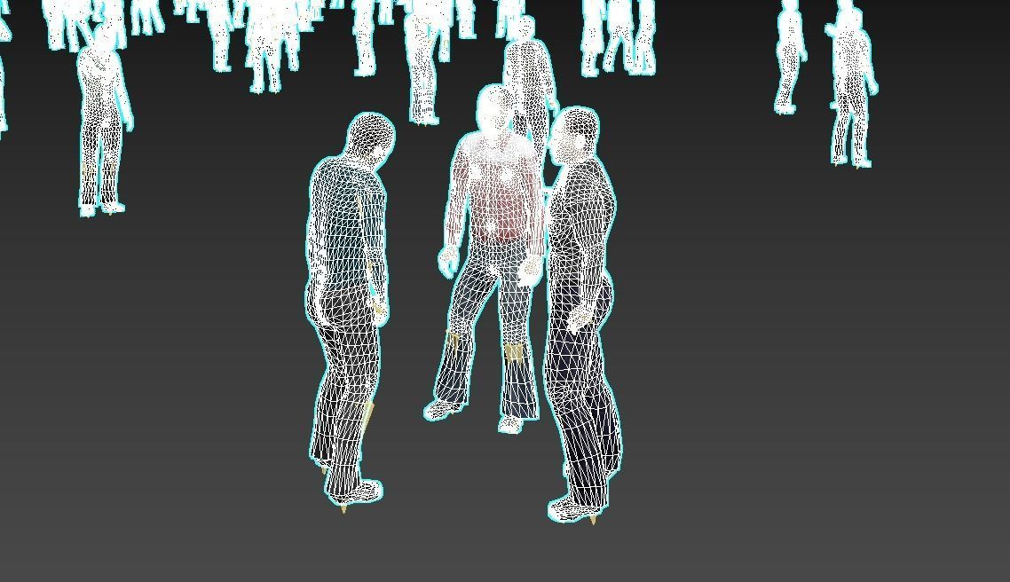 Low Poly Rigged Animated Males Pack - 200 Pieces Low-poly 3D model_14