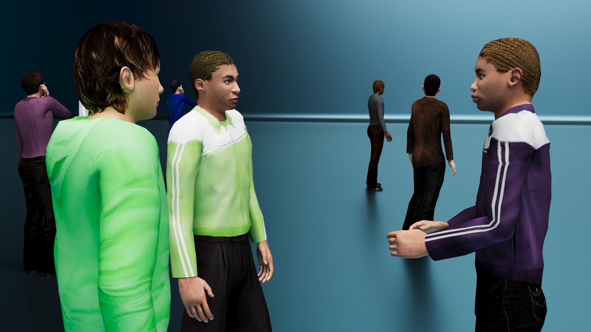 Low Poly Rigged Animated Males Pack - 200 Pieces Low-poly 3D model_1